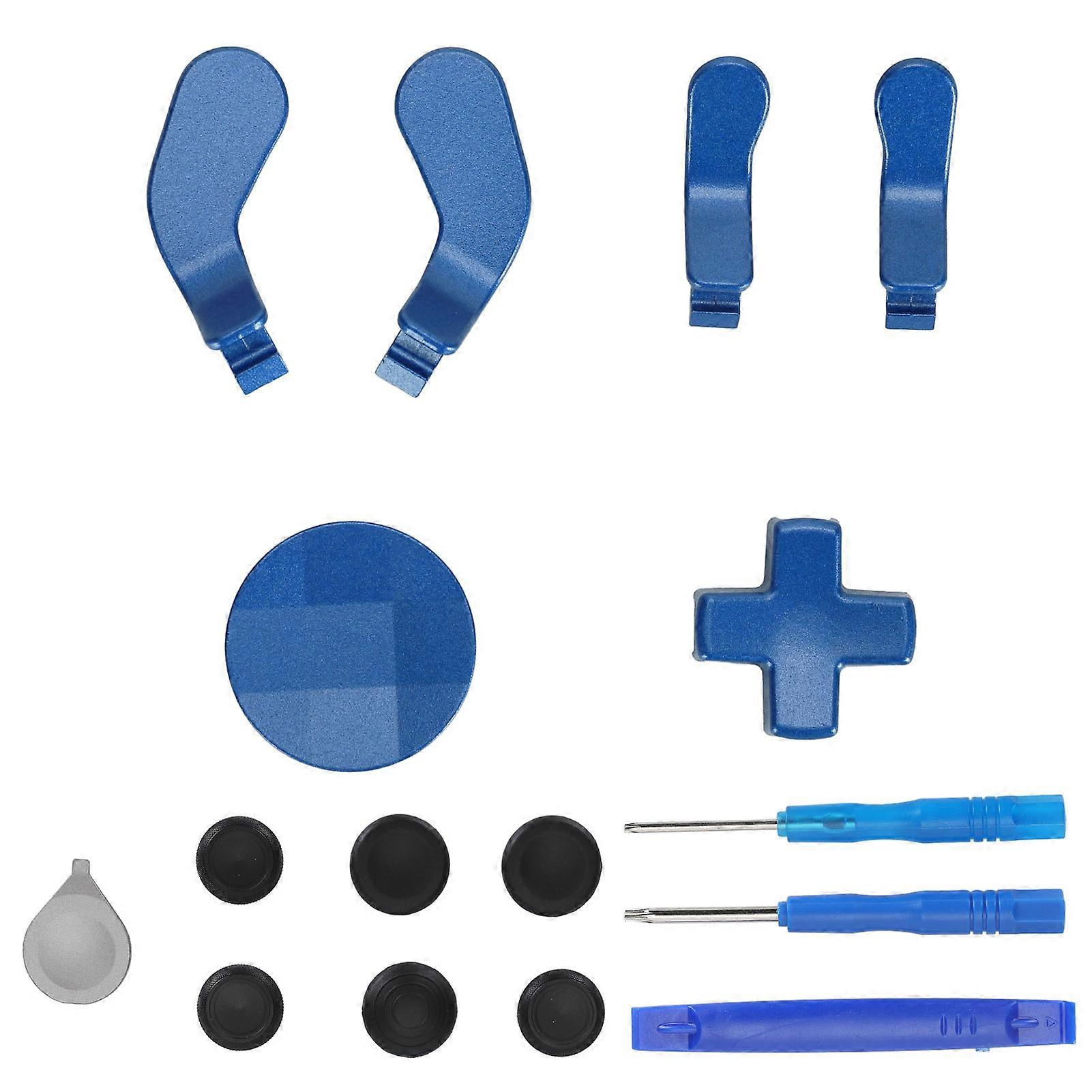 Accessories for Xbox One Elite Series 2 Controller Metal Thumbsticks Replacement Parts Kits Joysticks Paddles Kit Blue