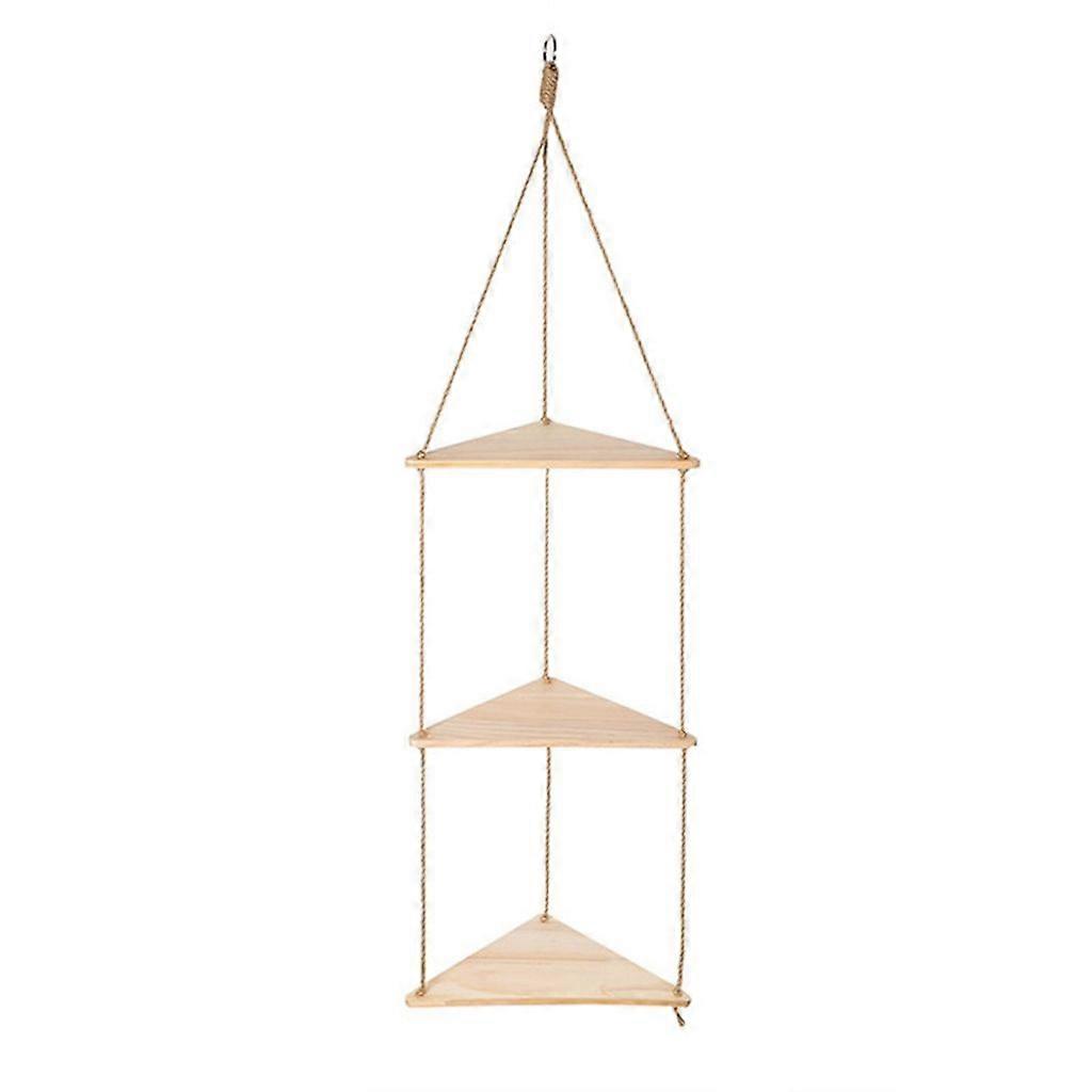 Macrames Triangle Storage Rack Tapestry Wall Hanging Plant Flowerpot Holder