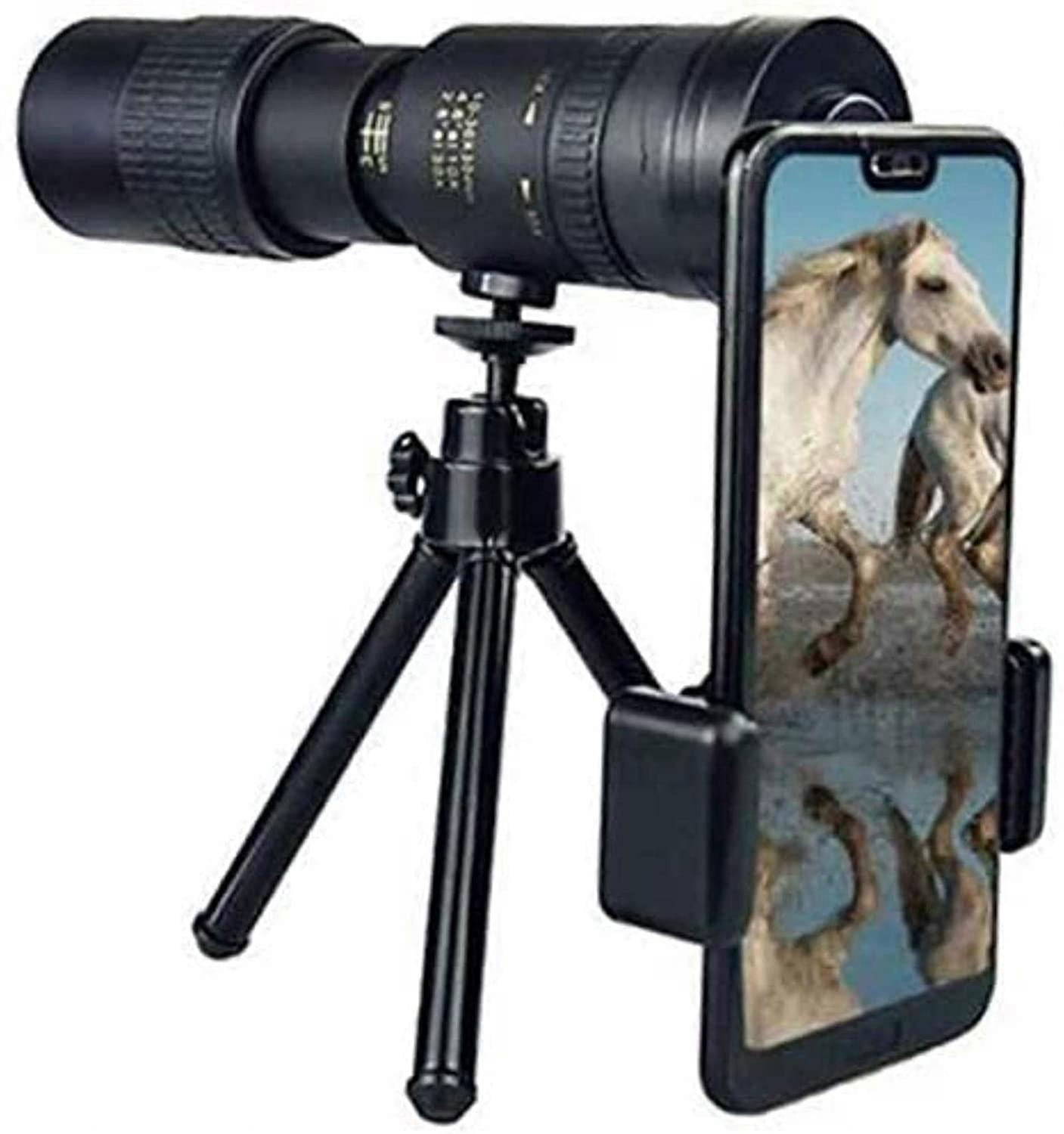 Monocular Telescope 4K 10-300x40mm High-Resolution Travel Scope