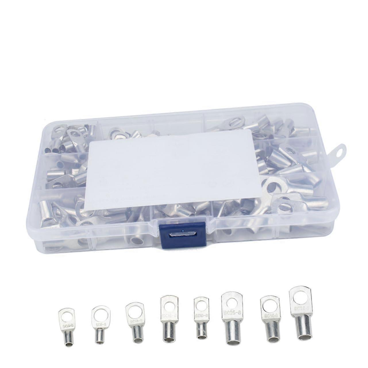 Series Wire Terminals Connectors 120pcs Peeping Copper Terminals Crimped for Battery Cables Distribution Boxes
