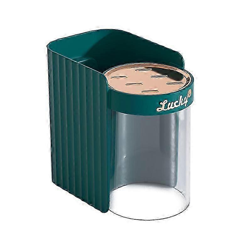 Wall-Mounted Toothbrush and Toothpaste Storage Rack (Green)