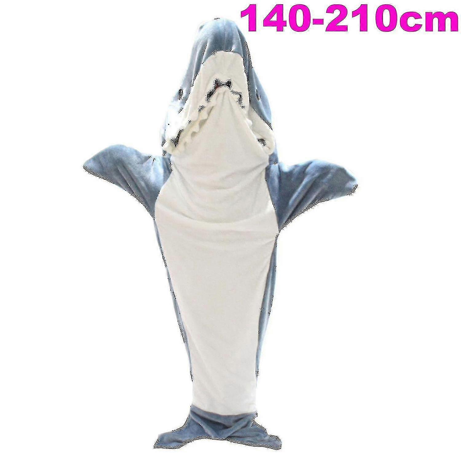Bebetter Shark Wearable Blanket für Erwachsene - Kapuzenschlafsack aus weichem Flanell