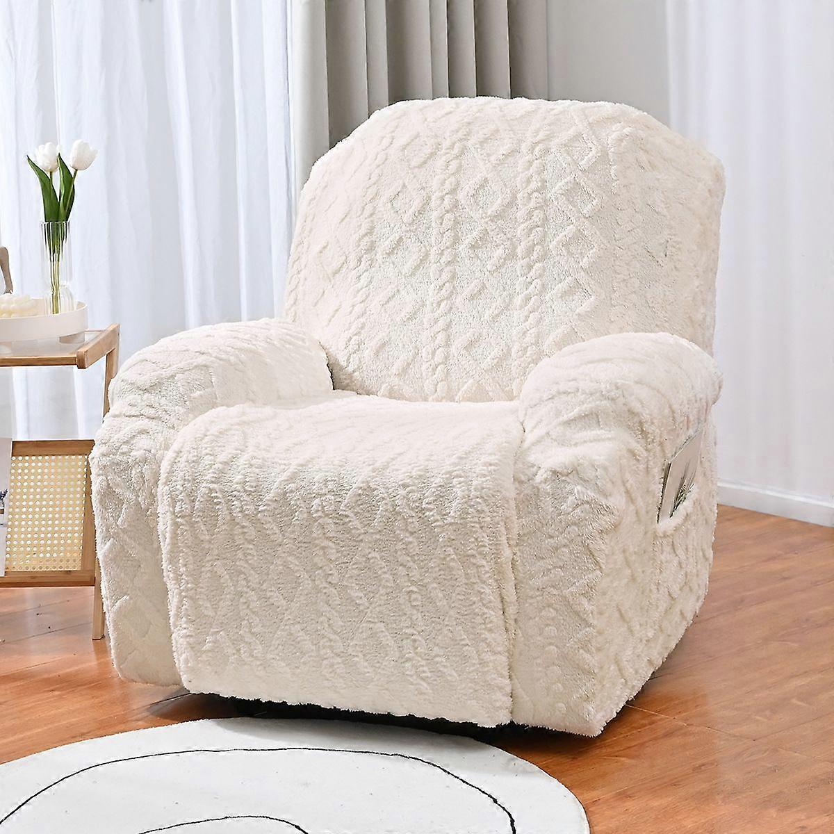 Recliner Chair Covers 4/6/8-Pieces Reclining Sofa Slipcovers with Pocket& Elastic Bottom, Washable Stretch Recliner Couch Protector