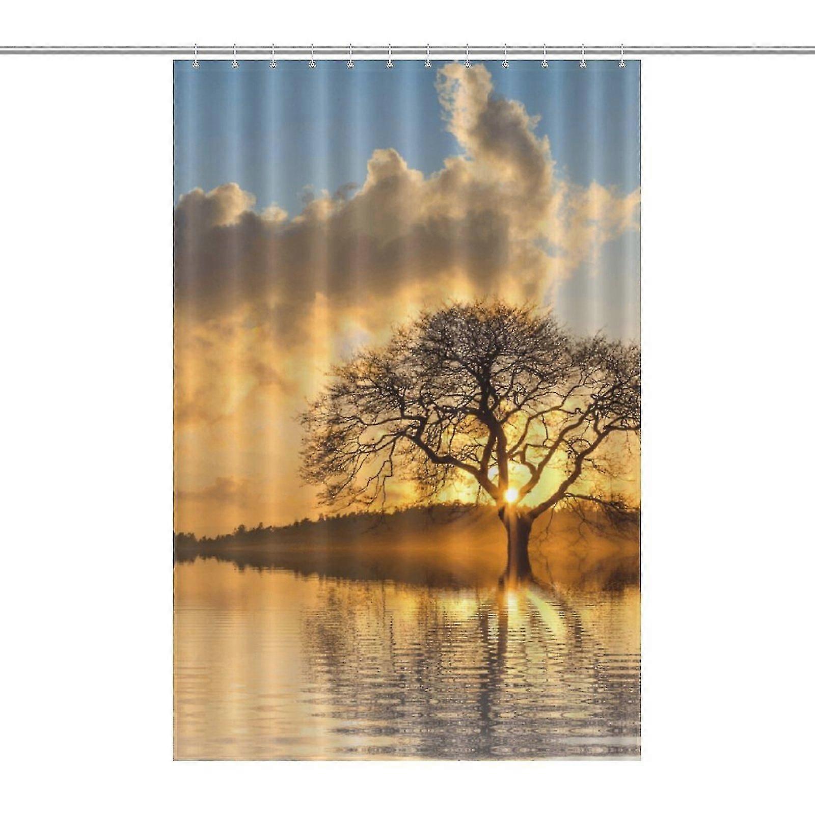 Landschapsfotografie van boomdouchegordijn