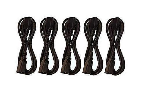 Pack of (5) 6' Foot IEC 320 NEMA C13 C14 10A 18AWG AC Power Cord PDU to CPU C13/C14 Power Cord For Servers