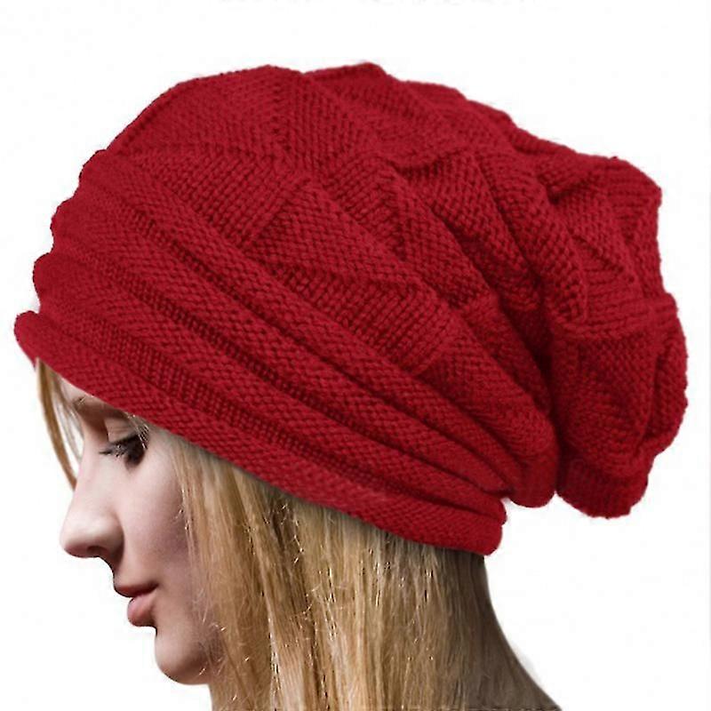 Men Womens Knitted Slouch Beanie Hat Caps