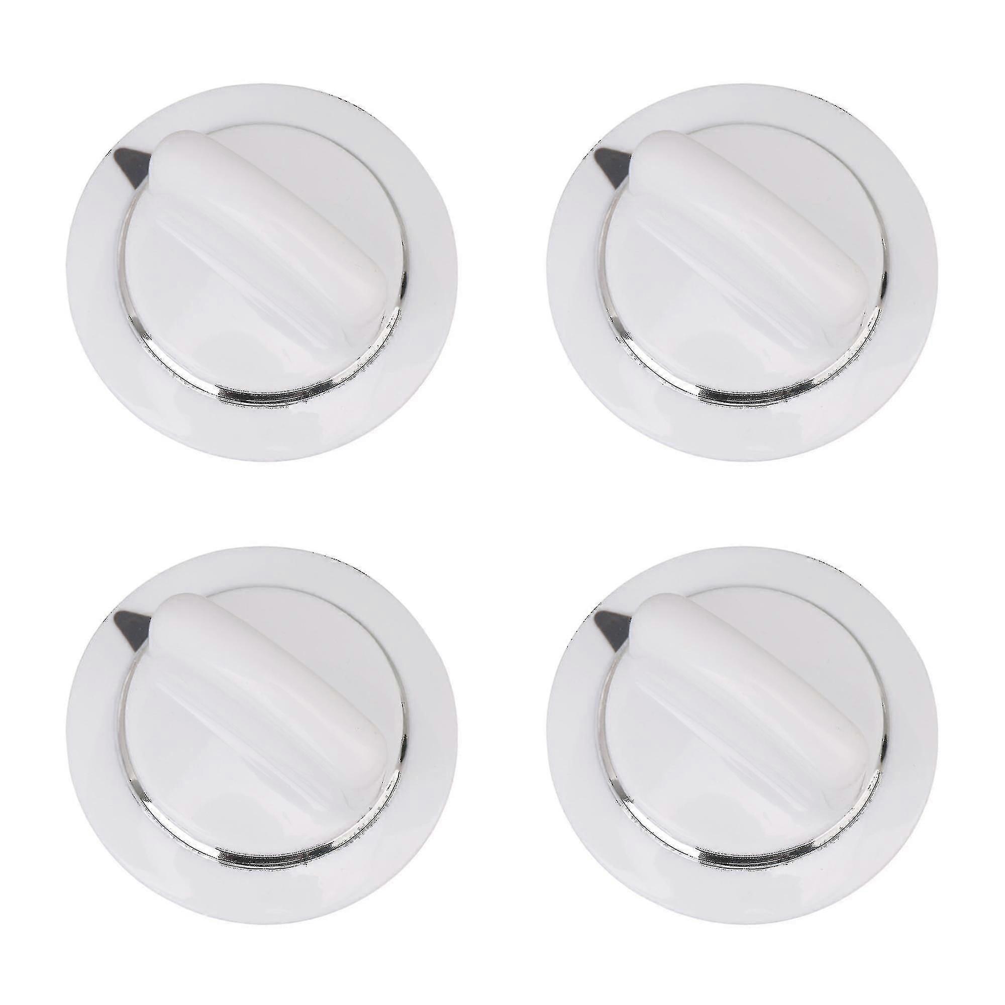 4 X White Timer Control Knob We01x20374 Replacement For Ge Dryer Machine
