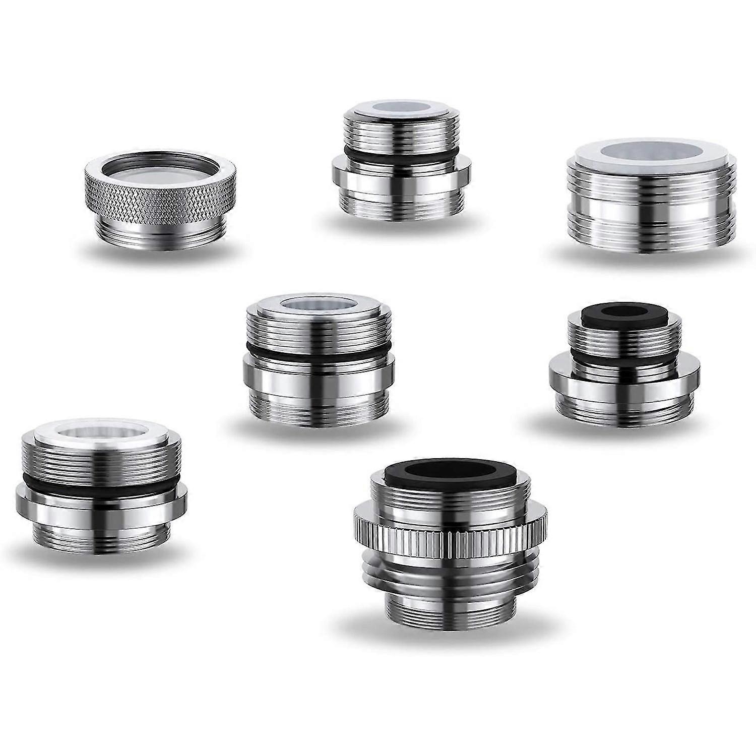 7Pcs Multiple Size Tap Hose Adapters Solid Brass Fit Removable Sink Aerators