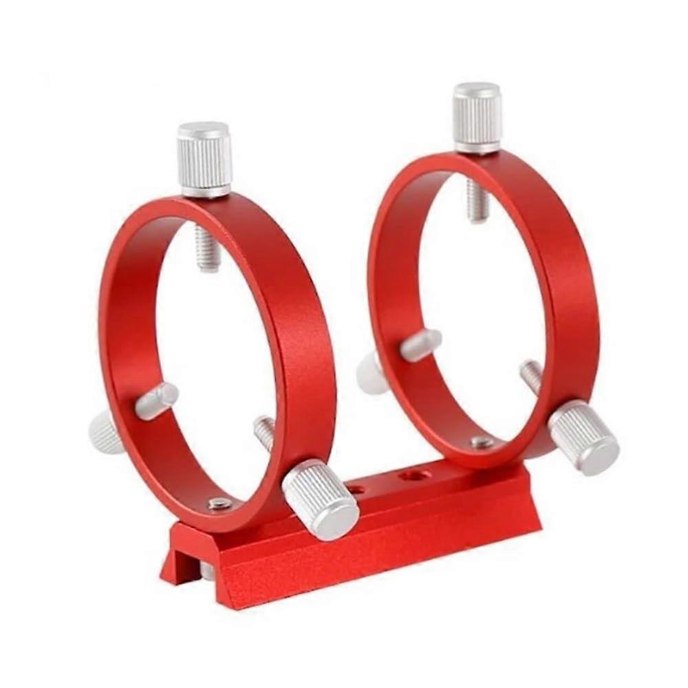 68mm Guide Ring Set Three Point Astronomical Guide Ring With Plate 2 Rings 8 Screws Red Color