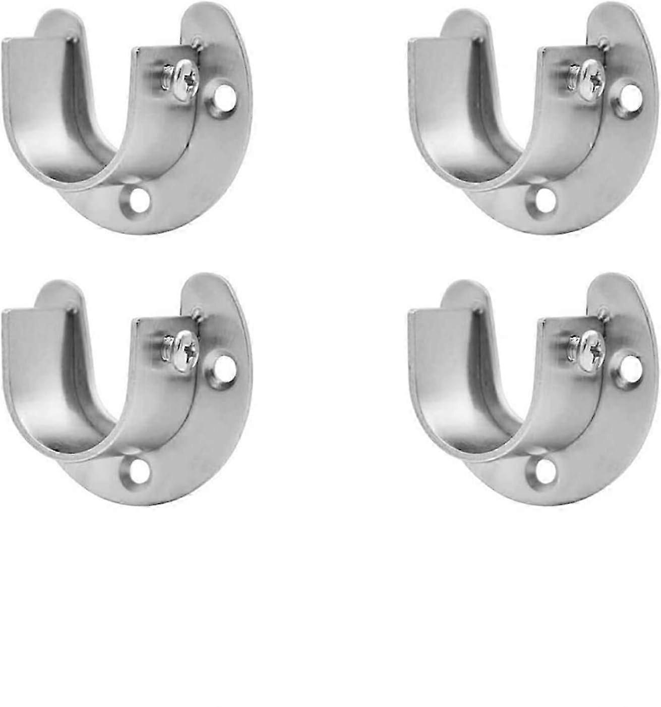 Support de tringle en acier, 4 pièces, en acier inoxydable, pour tringle de garde-robe