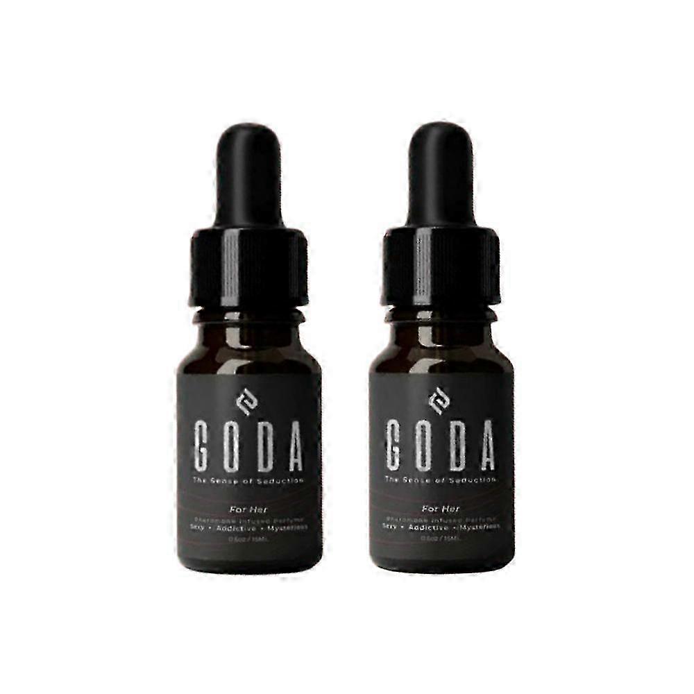 女性のための彼女のフェロモン香水のための2pcs GODA -15ml / 0.50液量オンス - ジャスミンとローズの長持ちする女性の香り - スウィートとフローラル香水油