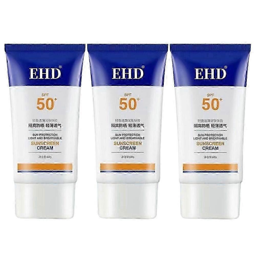 3X EHD sunscreen: Light and non-greasy, protection against UV rays