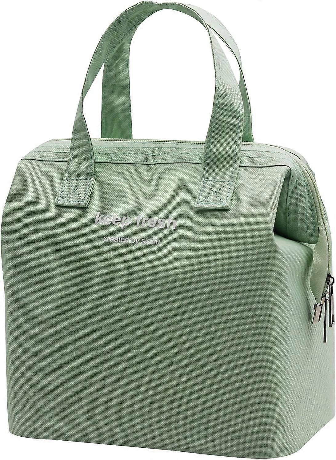 Sac à lunch isotherme Simple Bento Sac isotherme Sac fourre-tout pour boîte à lunch pour femmes hommes Adulte Pique-Travail Randonnée Plage (Vert c...