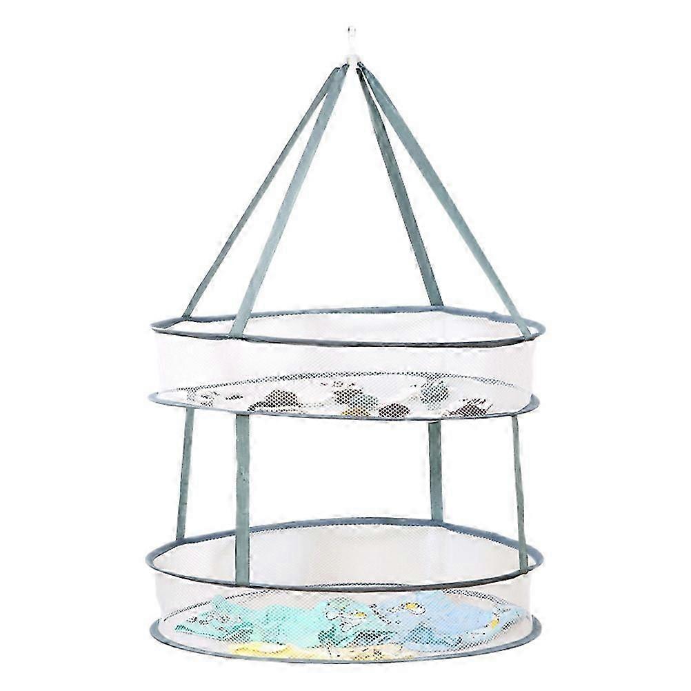 Dish Drying Rack Large Double-layer Laundry Hanging Net Mesh Basket Dryer Foldable Drying Rack Sweater Drying Rack