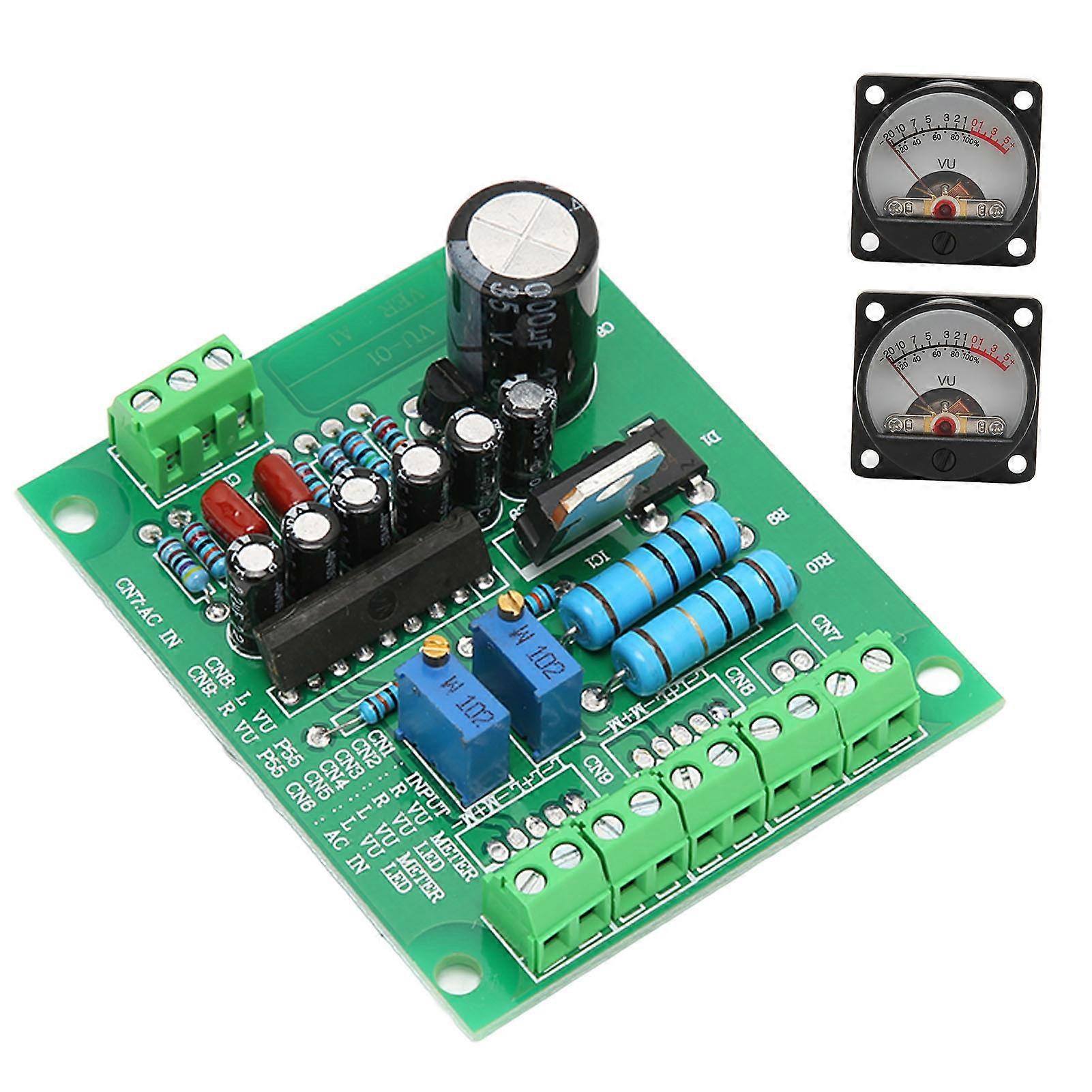 o Level Amp Meter 500uA Warm Back Light Recording Stable Performance VU Meter with Driver Board