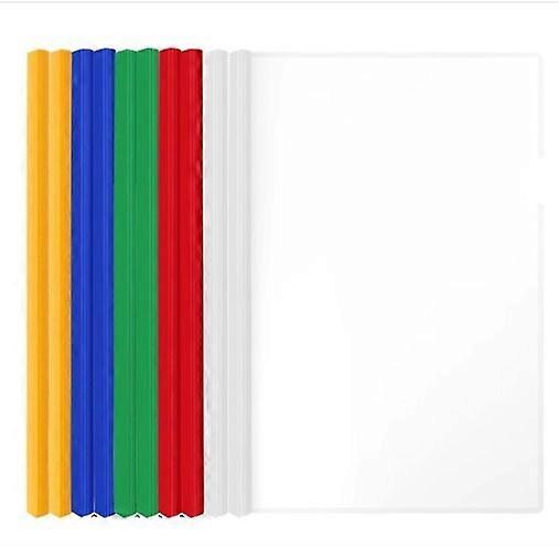 10 Pcs Plastic Slide Binder A4 File Folder With Pull Rod Document Organizer Transparent File Folders Clear Report Covers For Paper