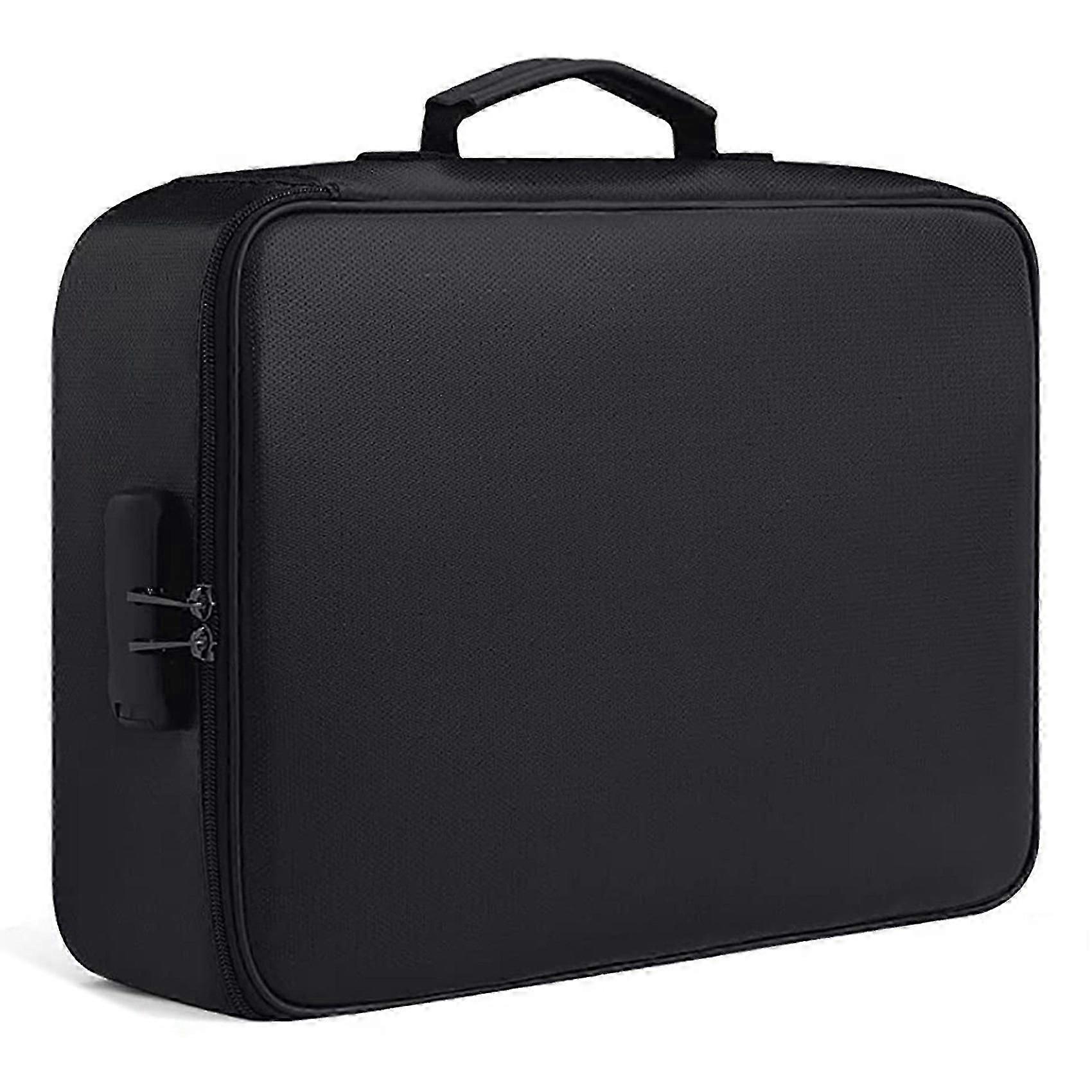 حقيبة مستندات مقاومة للحريق مع قفل مكتب السفر المنزلي صندوق أمان مقاوم للحريق ومقاوم للماء محمول هكتار