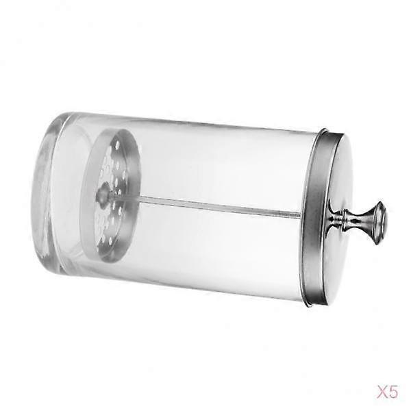 5x Clear Disinfecting Sanitizing Jar Bottle For Styling Shears Combs Tools