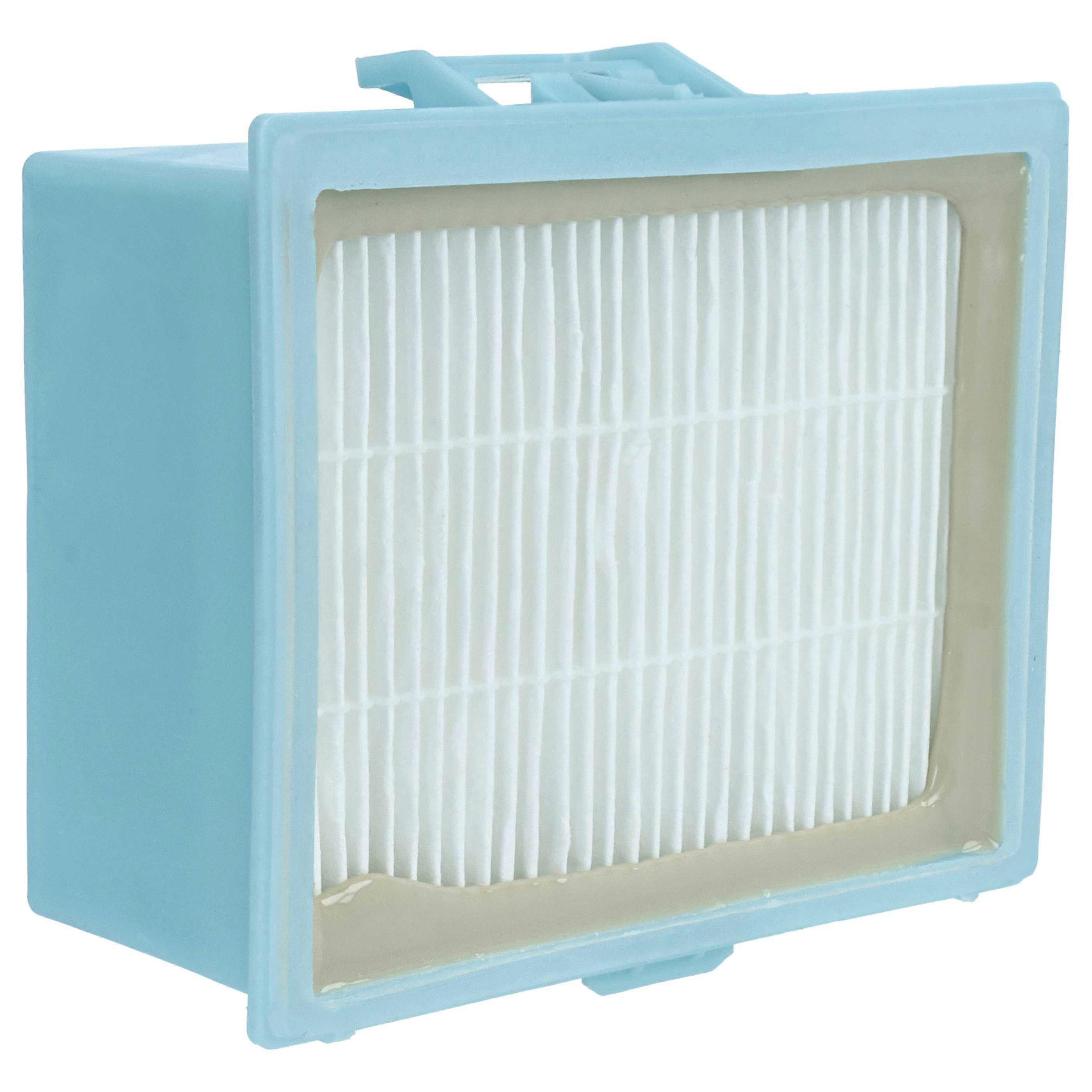 Filtru de aspirator vhbw compatibil cu Bosch BGL2B130/01, BGL2A220/01, BGL2B132/01, BGC2UK2000/11, BGL21328GB/01 - Filtru HEPA Albastru Alb