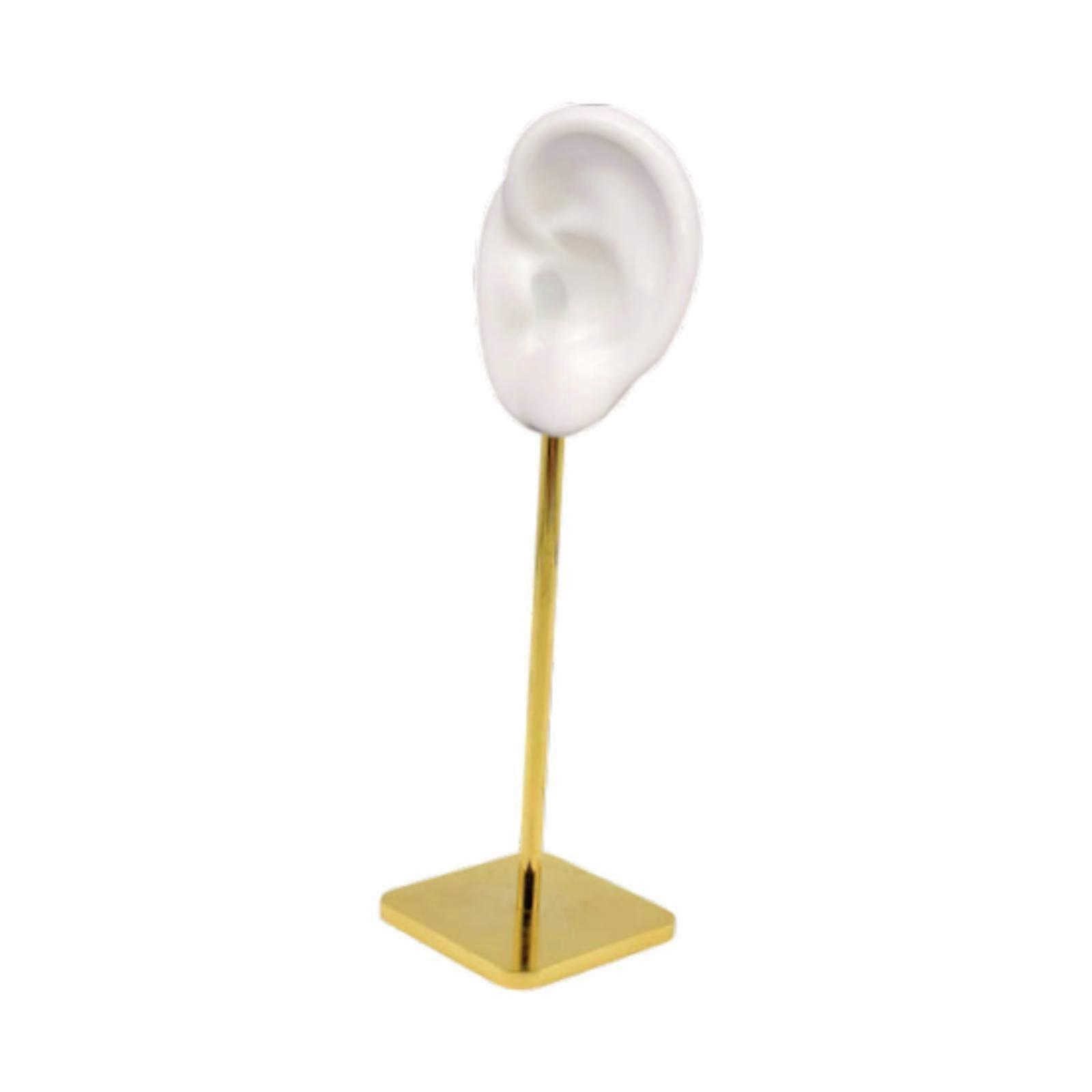 Silicone Ear Model Earring Stand Organizer Copper Storage Rack for Tabletop