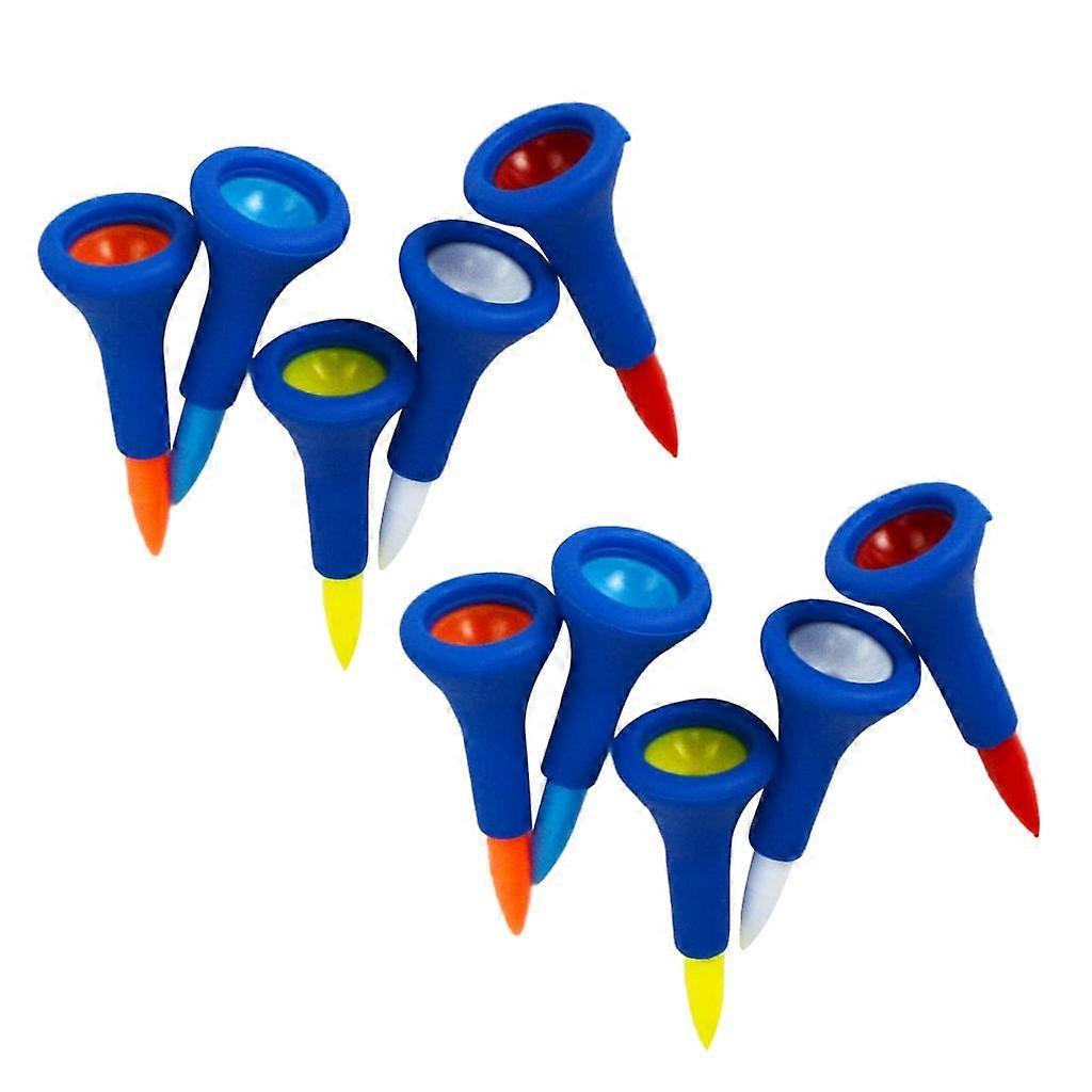 10 Parça 4.2 cm Yumuşak Kauçuk Yastık Üst Golf Tees Set Aksesuar Rastgele Renk