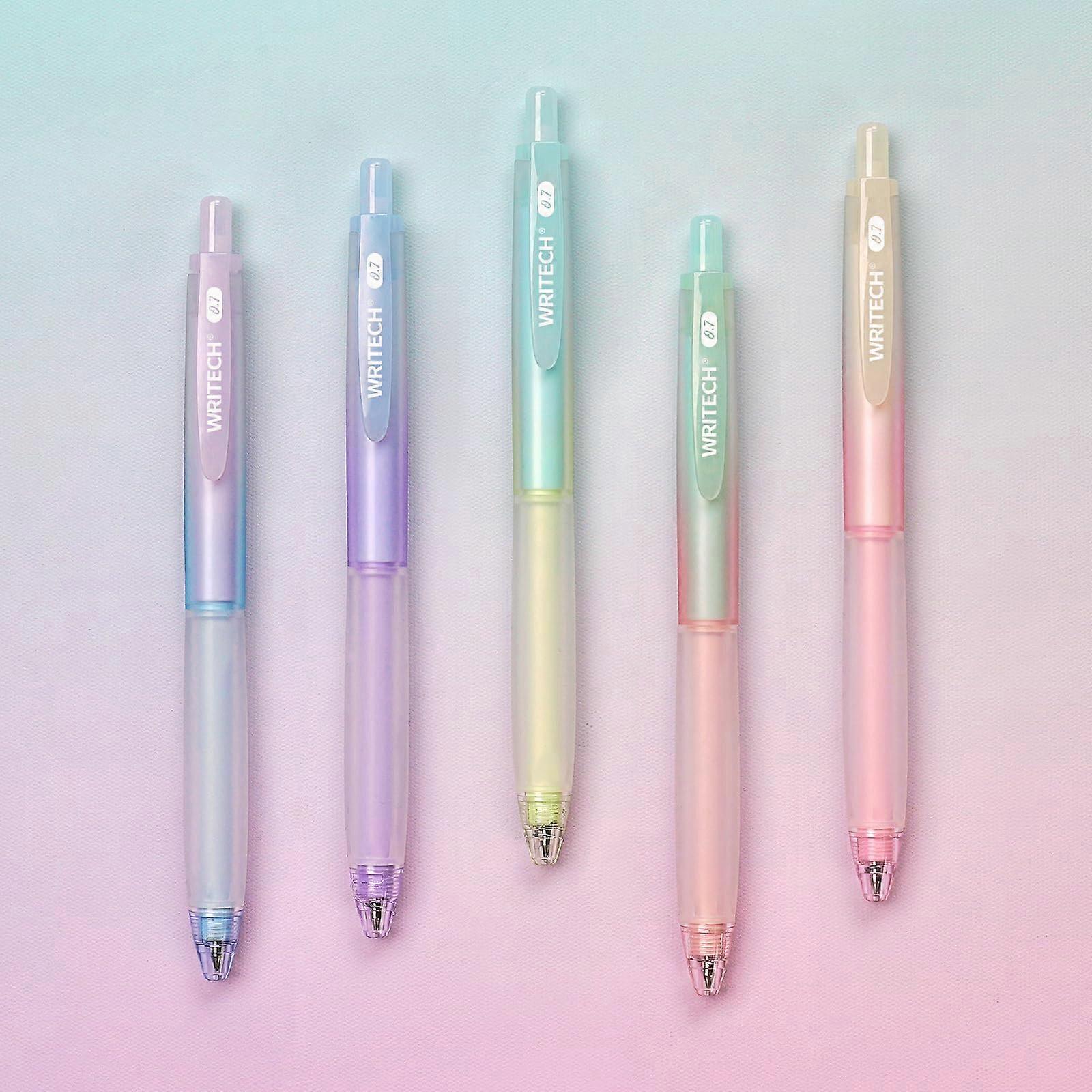 6ct & 5ct Black Ink Retractable Gel Pen Set - Smooth Writing, Medium Point, Quick-Drying, Ideal for Office and School Use