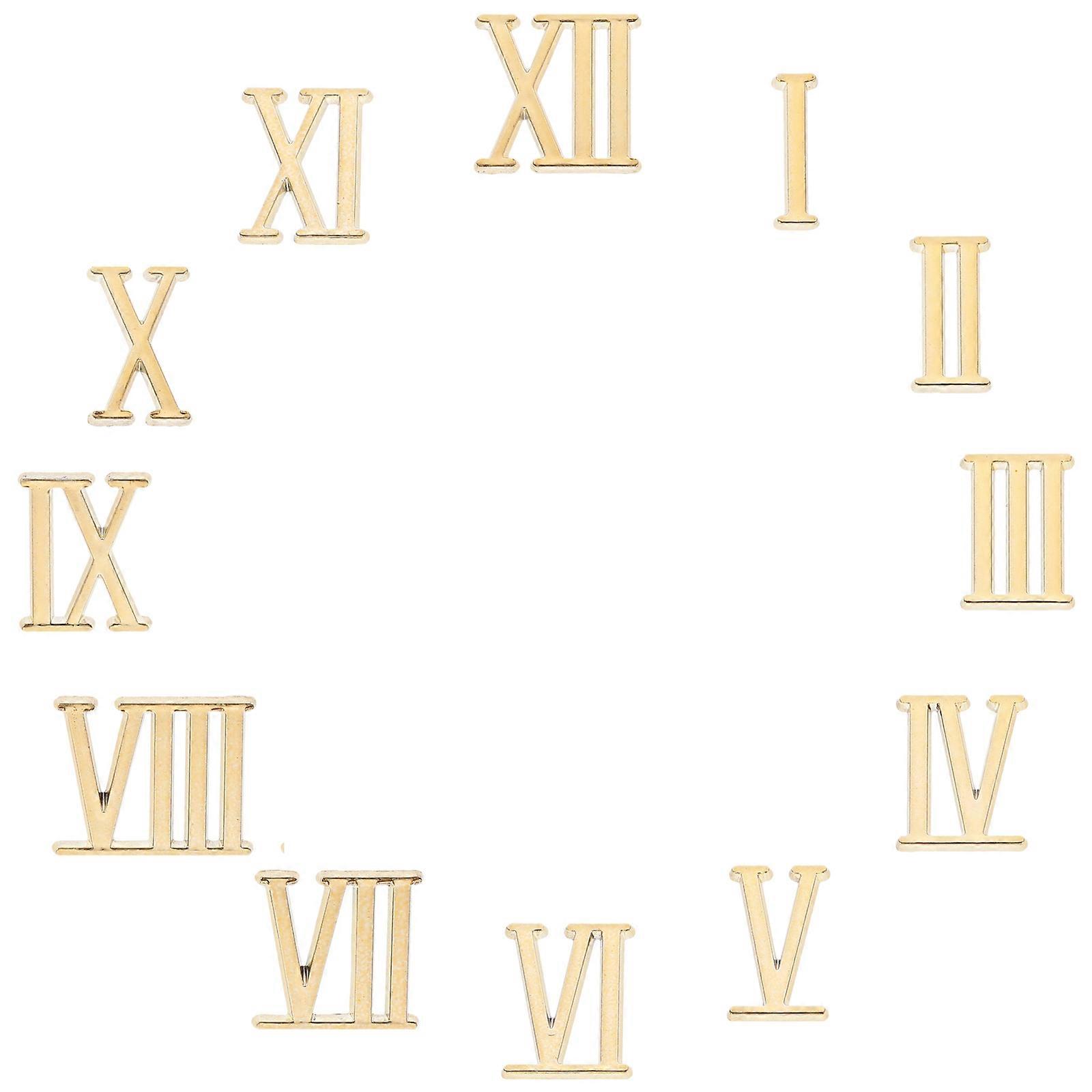5 Sets Roman Numerals Clock Number Replacement Kit for DIY Wall Clocks – Durable, Stylish Numbers for Living Room and Bedroom Decor