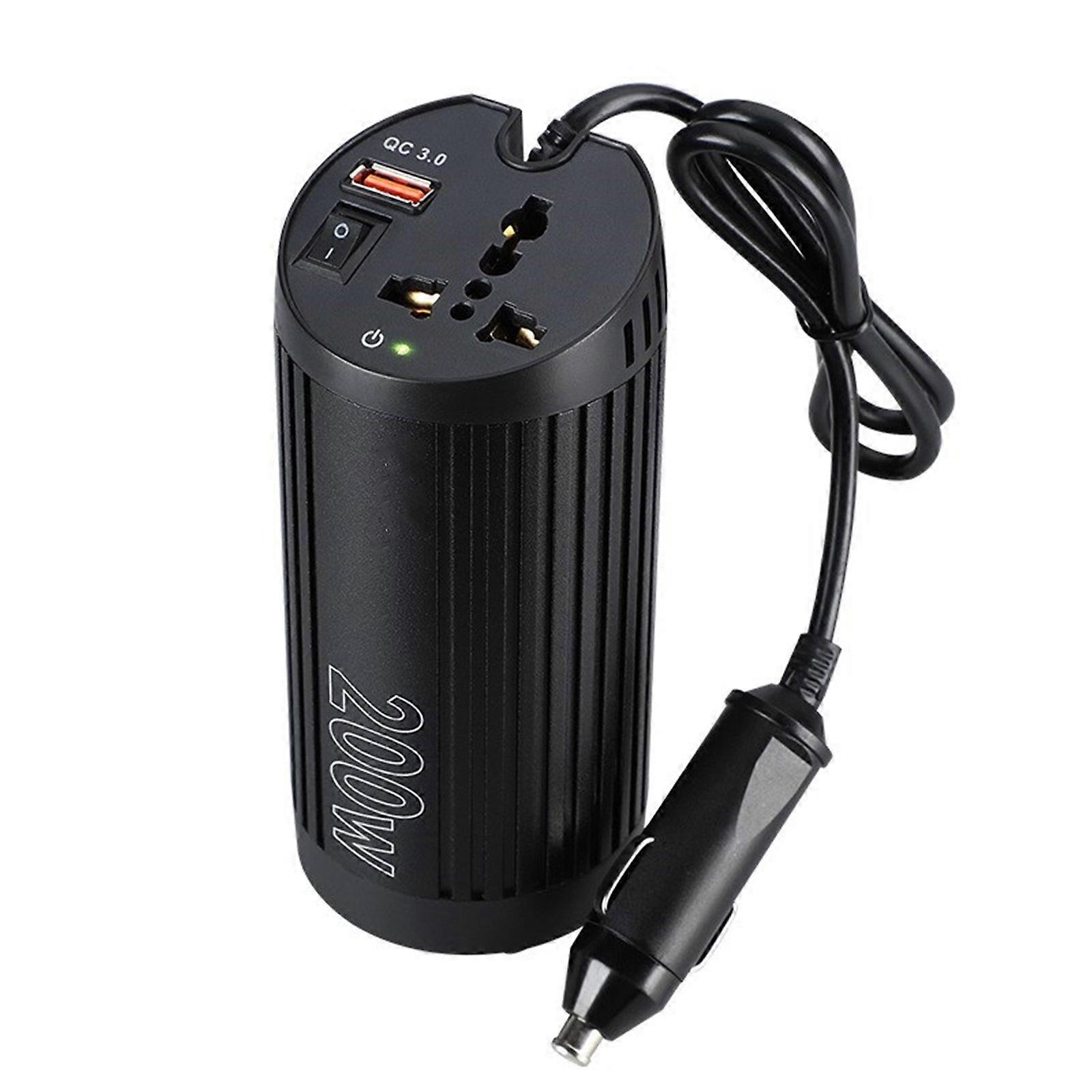 200W Power Inverter DC12V to AC220V Car Inverter with USB Car Adapter Inverter Power Converter for Phone PC