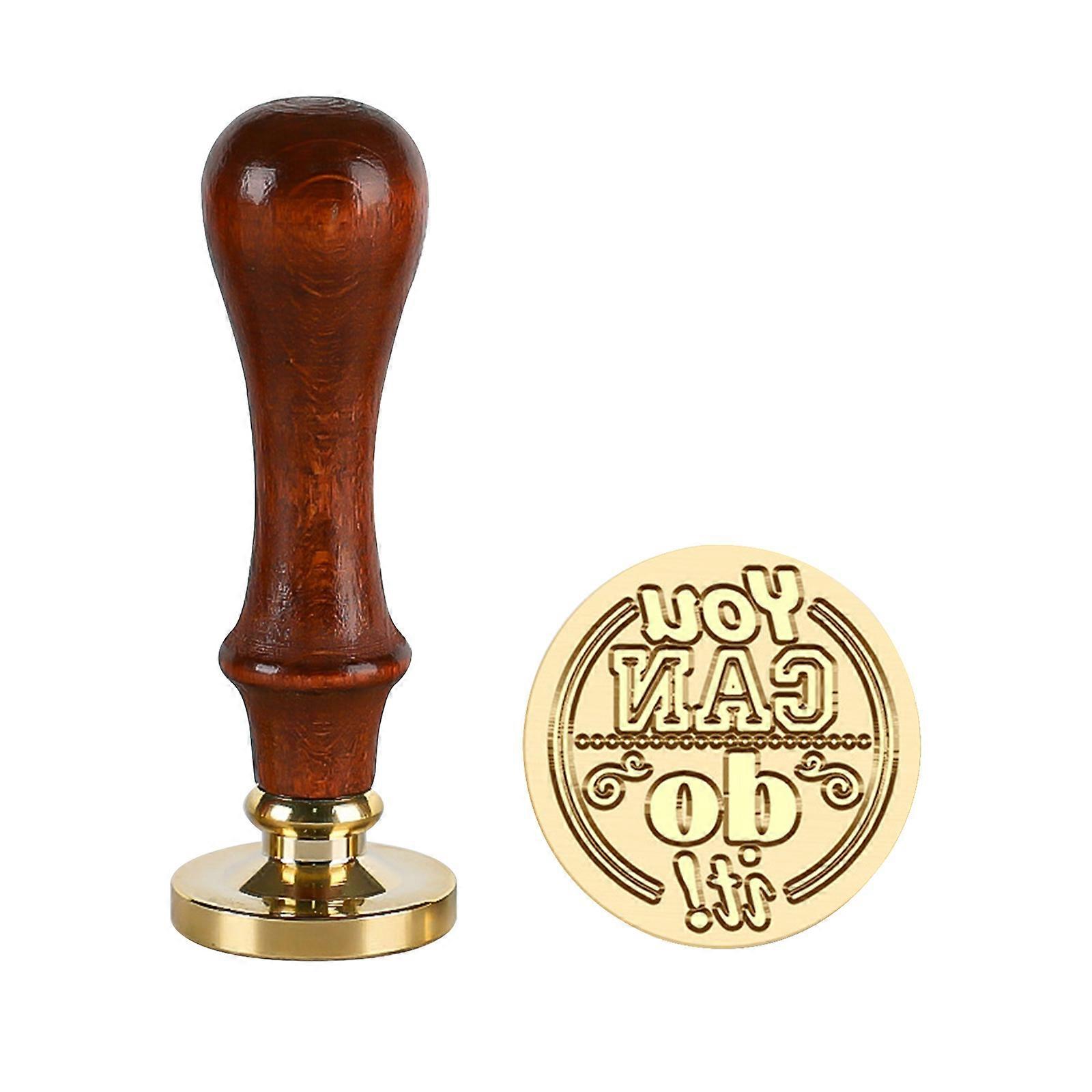 Exquisite Design Brass Wax Seal Stamp Set with English Alphabets Letter Vintage Pattern Wax Seal Stamp for Christmas Multicolor