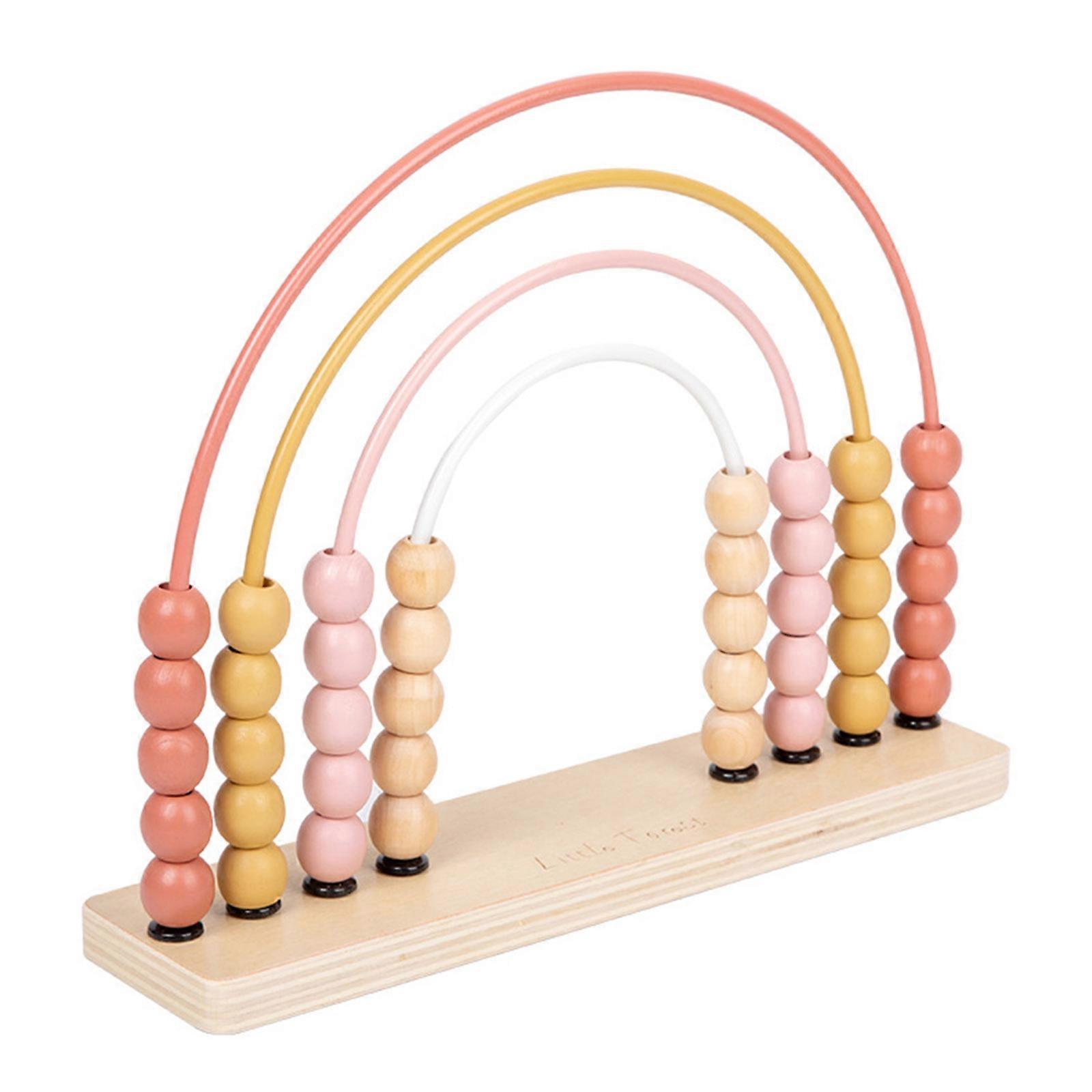 Number Learning Abacus Toy Sliding Bead Number Calculate Educational Toy for Children Hand-eye Coordination Toy Pink