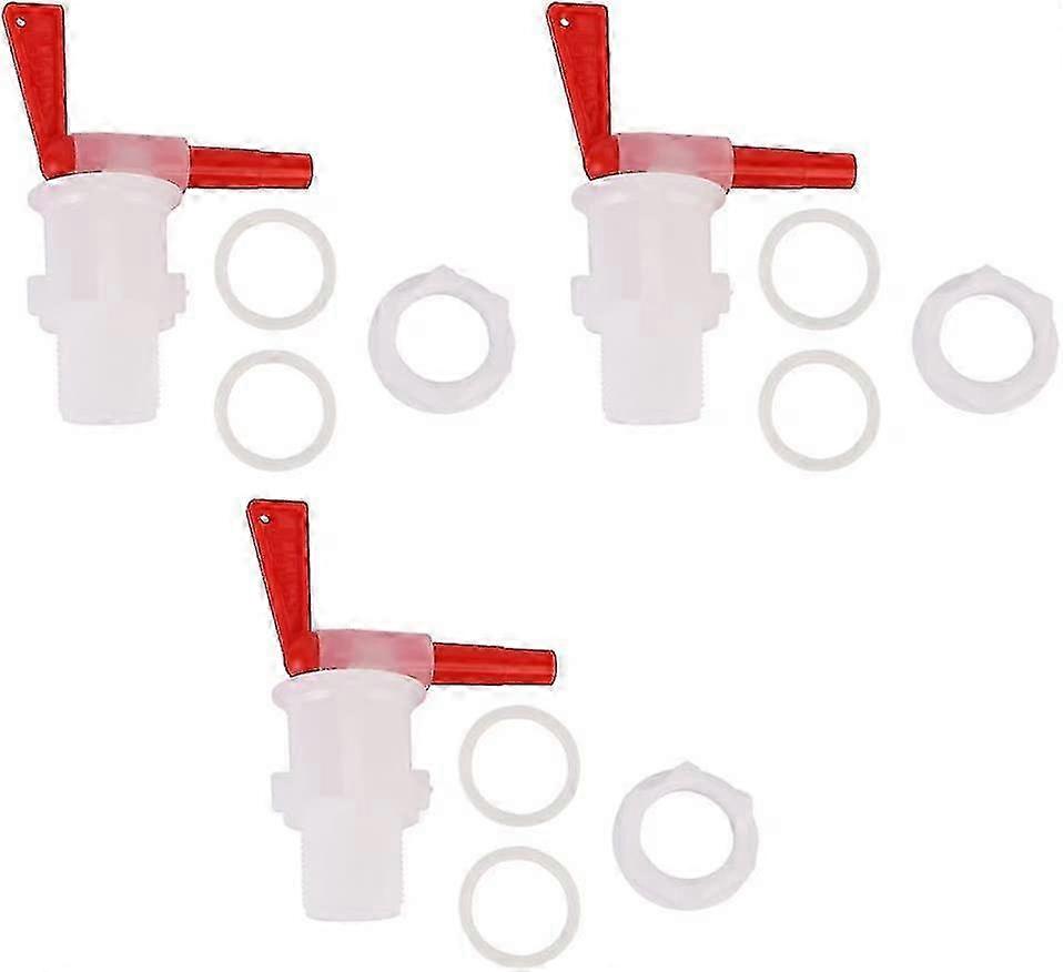 2024 3pcs Home Brewing Beer Kit with Plastic Bucket & Red Tap Dispenser