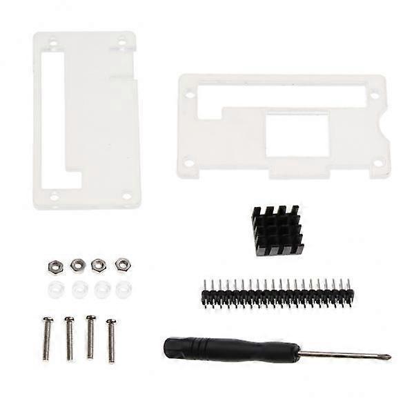 5xAcrylic Case+Heatsink+GPIO 40Pin Connector+Screwdriver for Pi Zero
