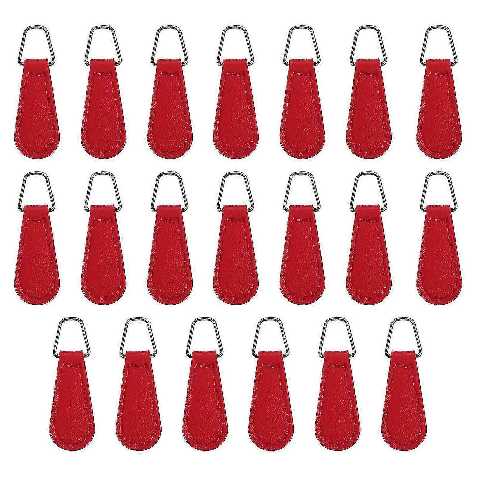 20PCS Leather Zipper Head Pull Tab Useful DIY Luggage Bag Accessories