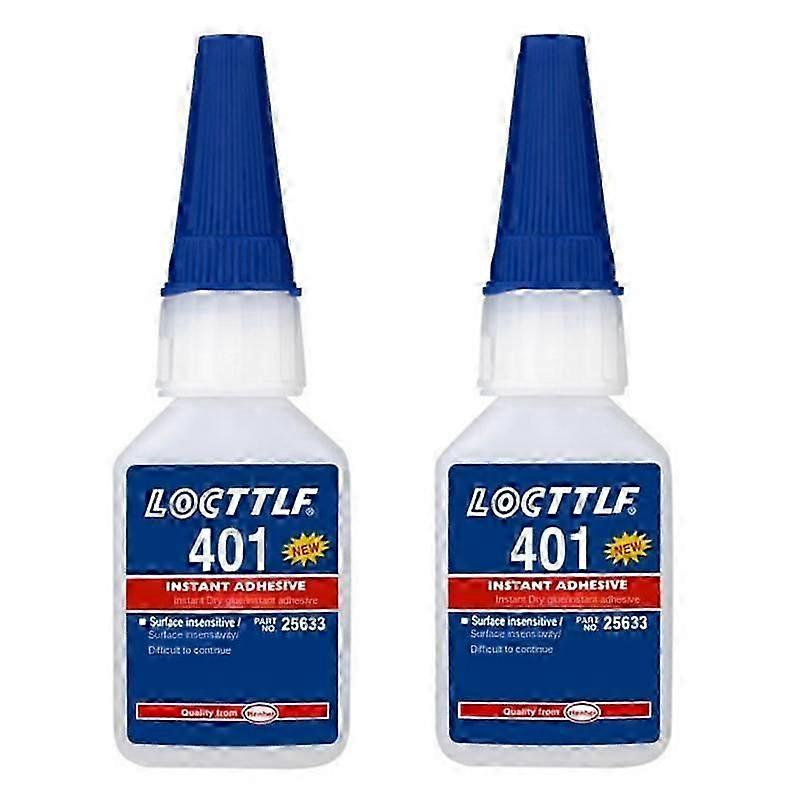 2 piezas Loctite 401 Fast 20ml Botella Más Fuerte Multi-Usos Fix Caliente Incoloro