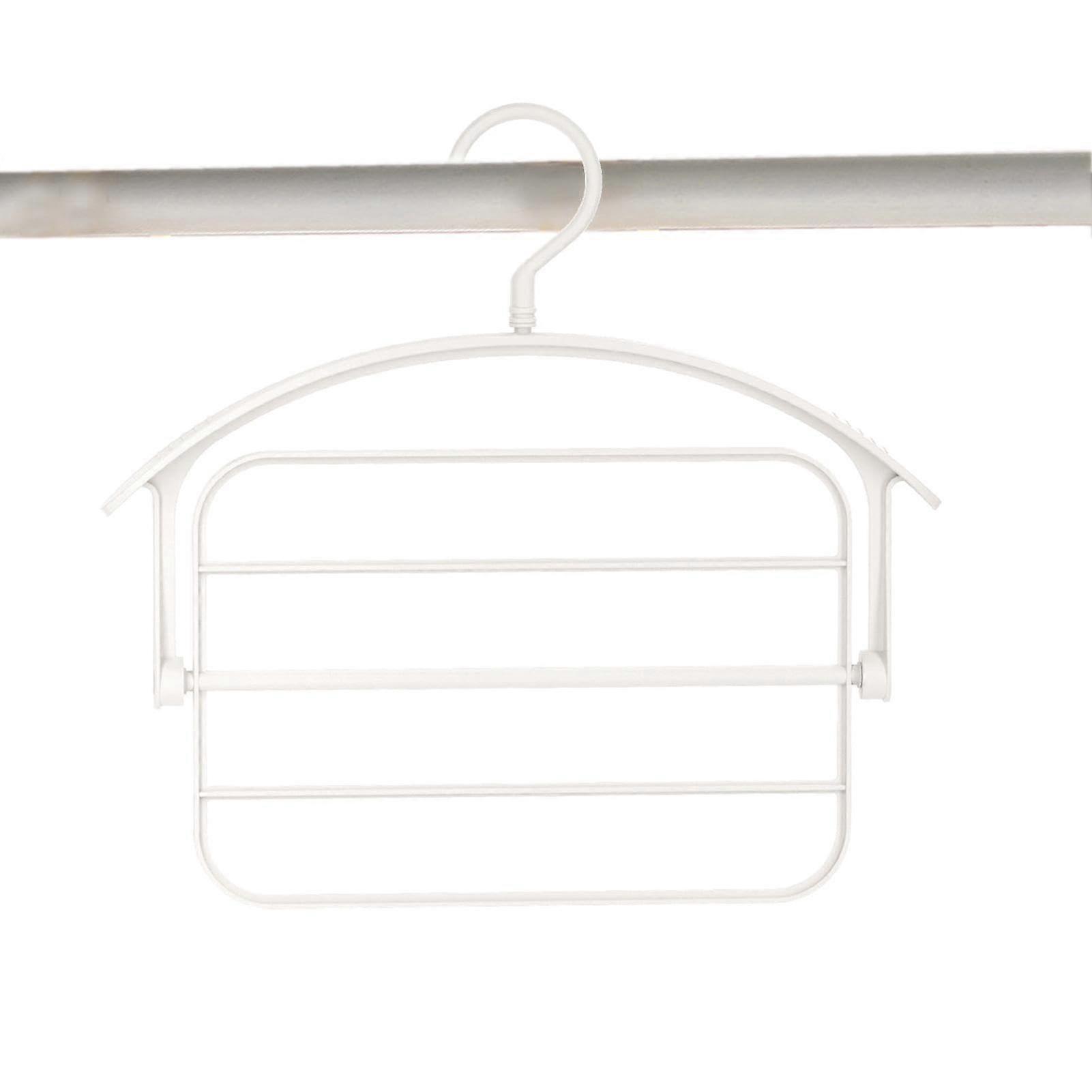 hanger, spacesaving hangers, foldable, rotating skirt organizer, reversible, made foldable, of velvet, for scarves, ties, white
