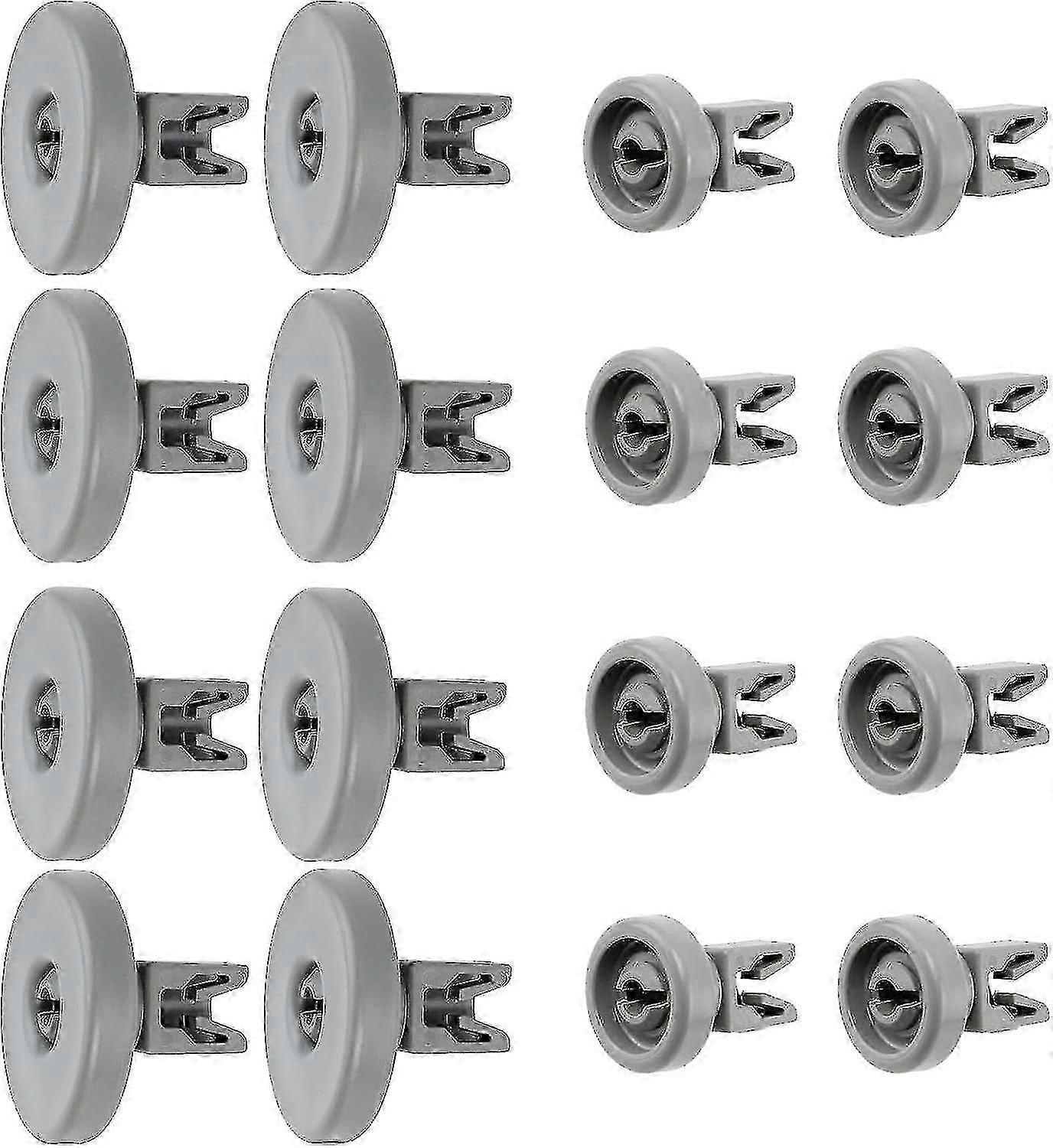 Ikea DW60 RDW60 Dishwasher Basket Rack Wheels (8 Upper + 8 Lower)