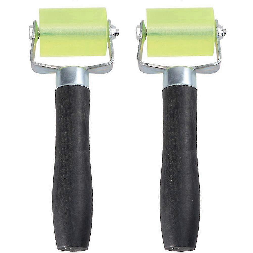 2pcs Reusable Wallpaper Smoothing Rollers 17.5x5.2x3.5cm for Seamless Application