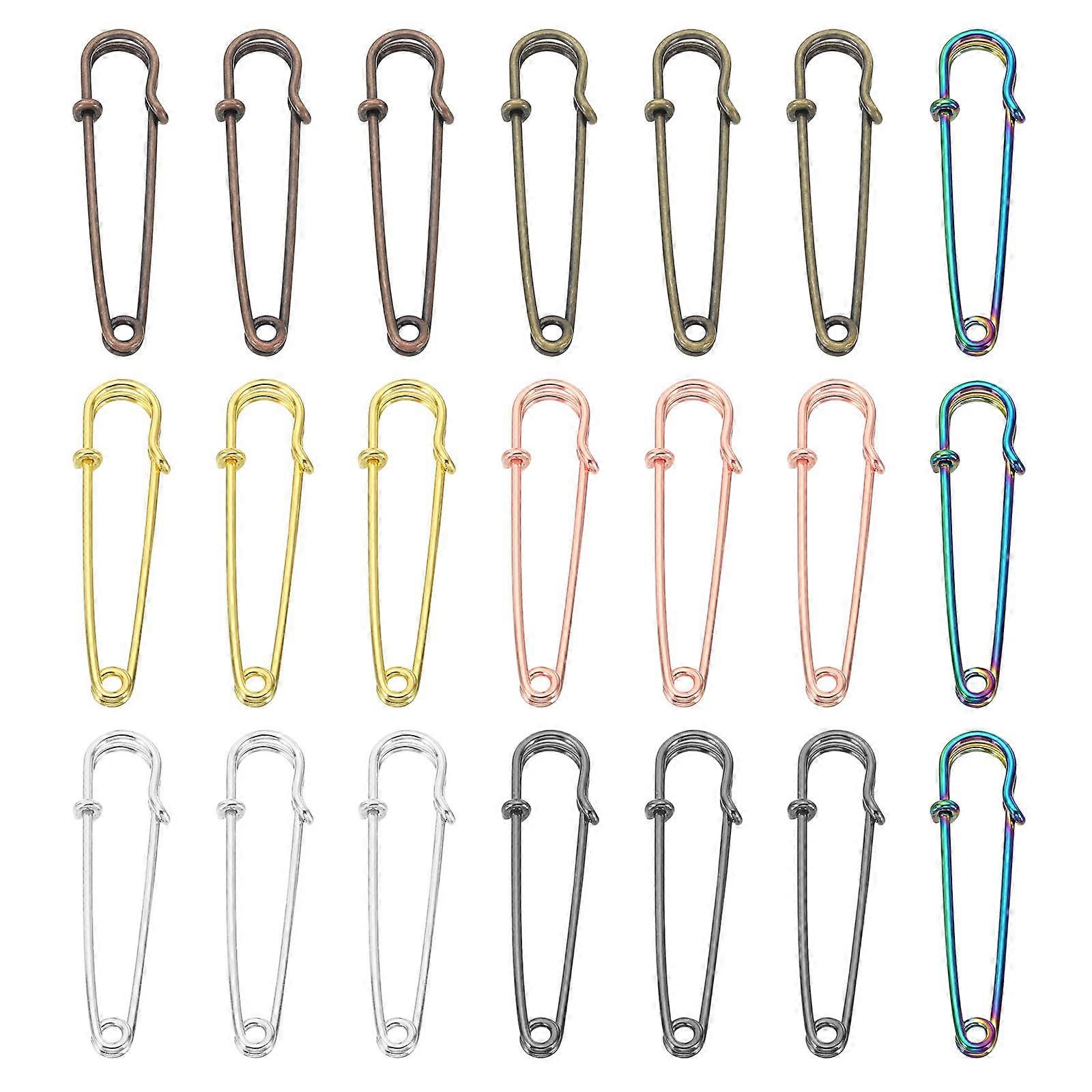Large Safety Pins 50mm Giant Metal Sewing Safety Pins Multicolored 70pcs For Womens Clothing Dresses Pants Skirts Waist