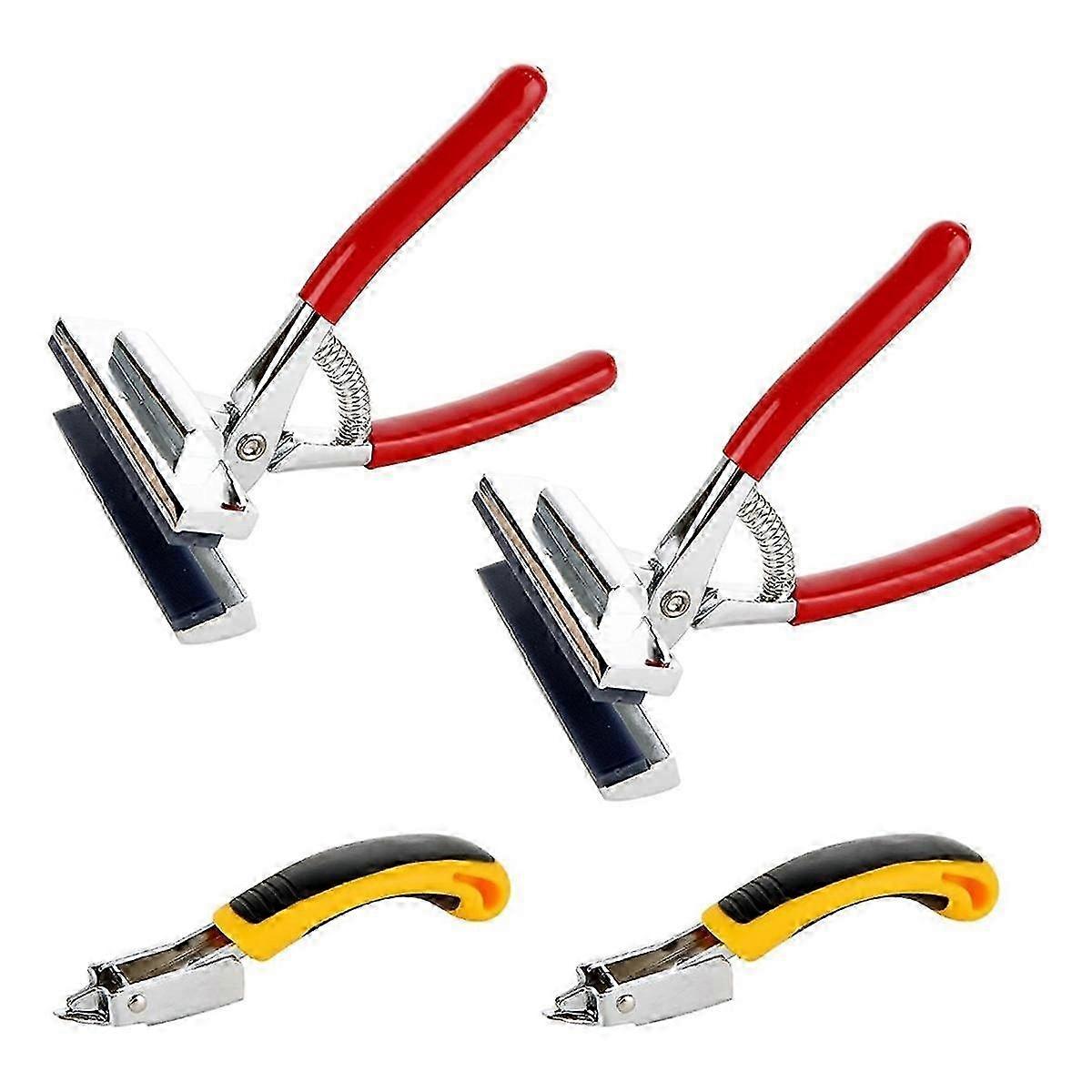4 Pack Canvas Stretching Pliers with Staple Remover & Spring Handle