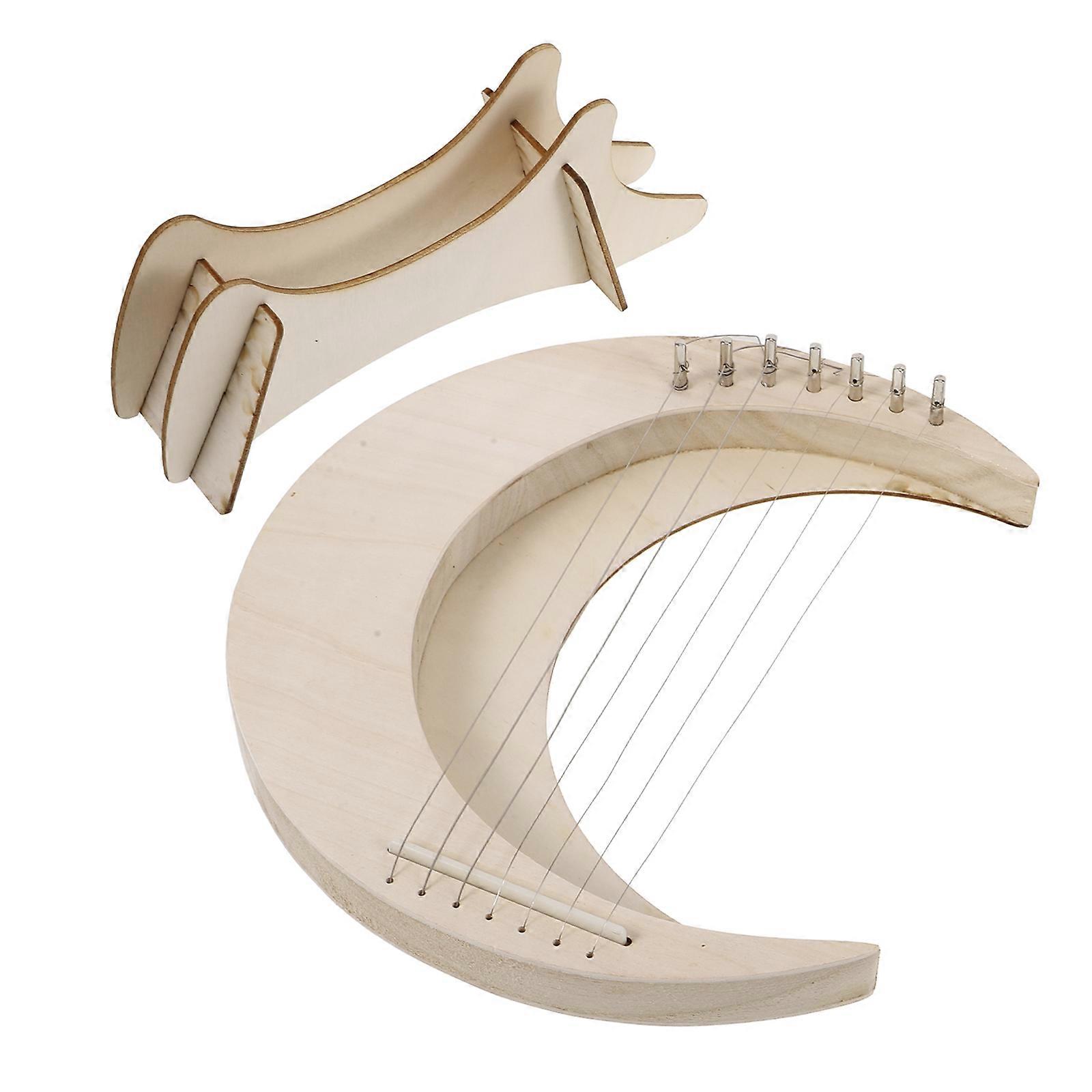 Compact Wood Harp, Designed for Producing Melodious Tones