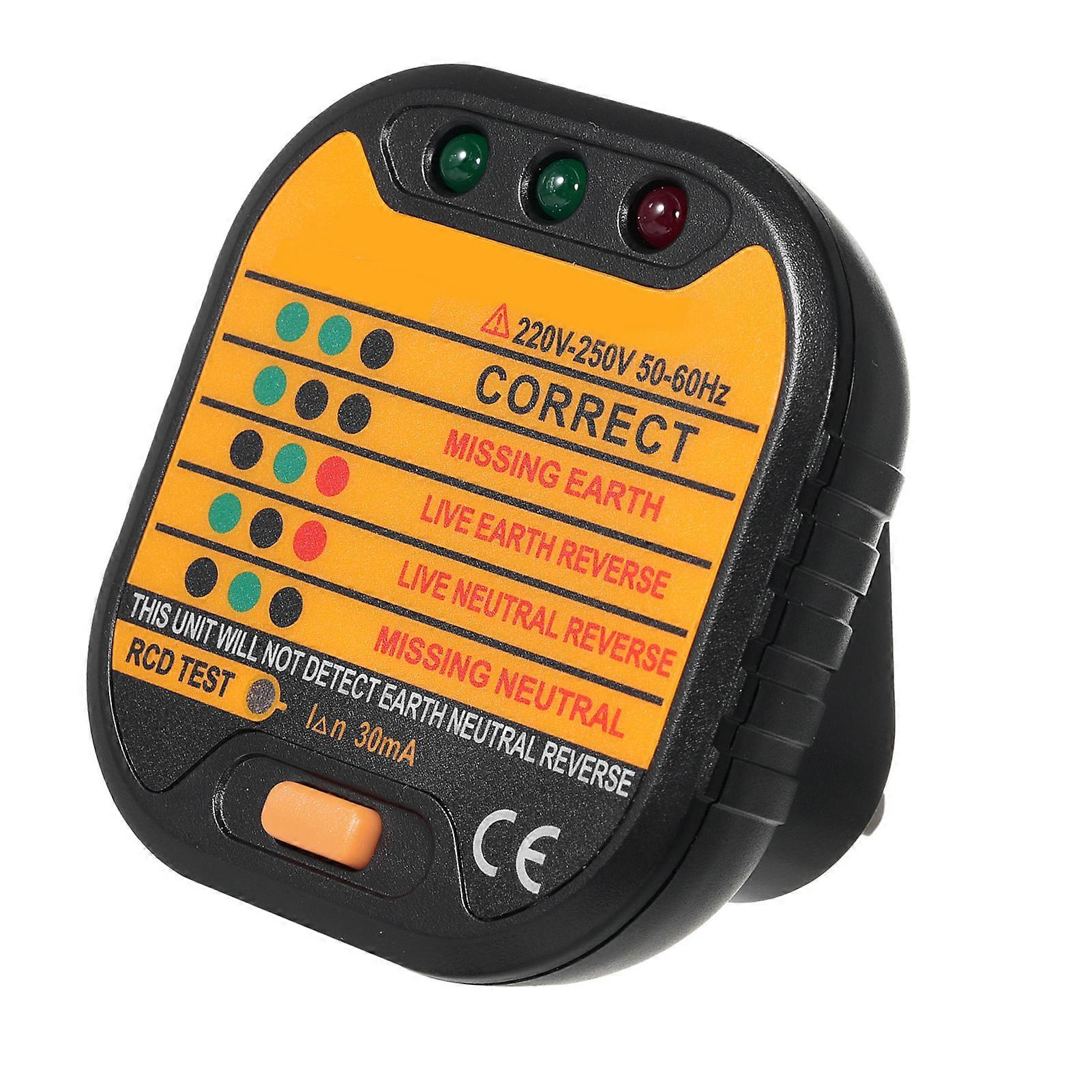 Socket Tester Portable Plug Outlet Circuit Tester Polarity Voltage Tester Socket Finder Electric Socket Outlet Voltage Tester Outlet Detector