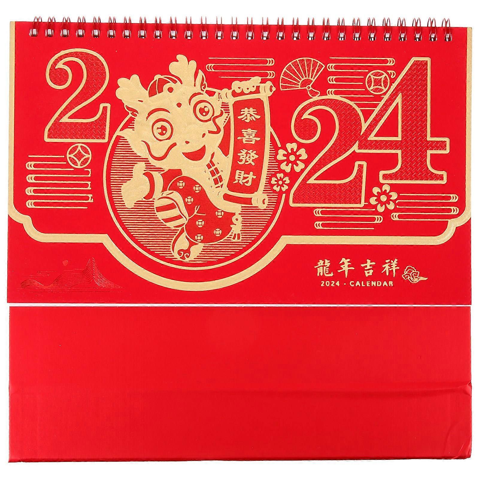 Standing Desk Calendar Design Scheduling Tracking Business Users Professionals Red 25.50X24.00X1.55CM 1Set