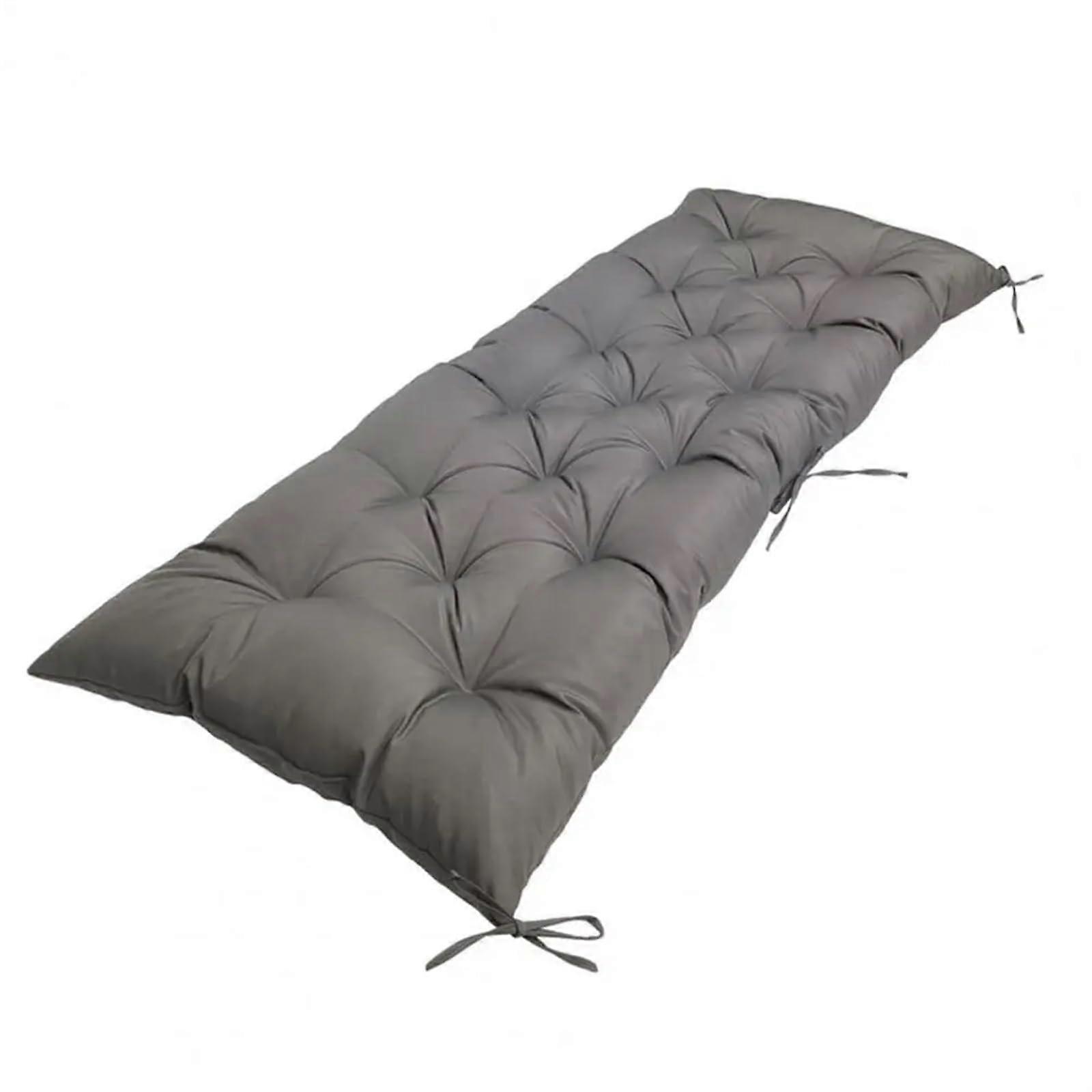 Liegenauflage Wasserdichtes Polster für Outdoor-Banken, Dicke Elastische Baumwollfüllung, Sonnenbeständiges Sitzkissen, Dunkelgrau, Größe L