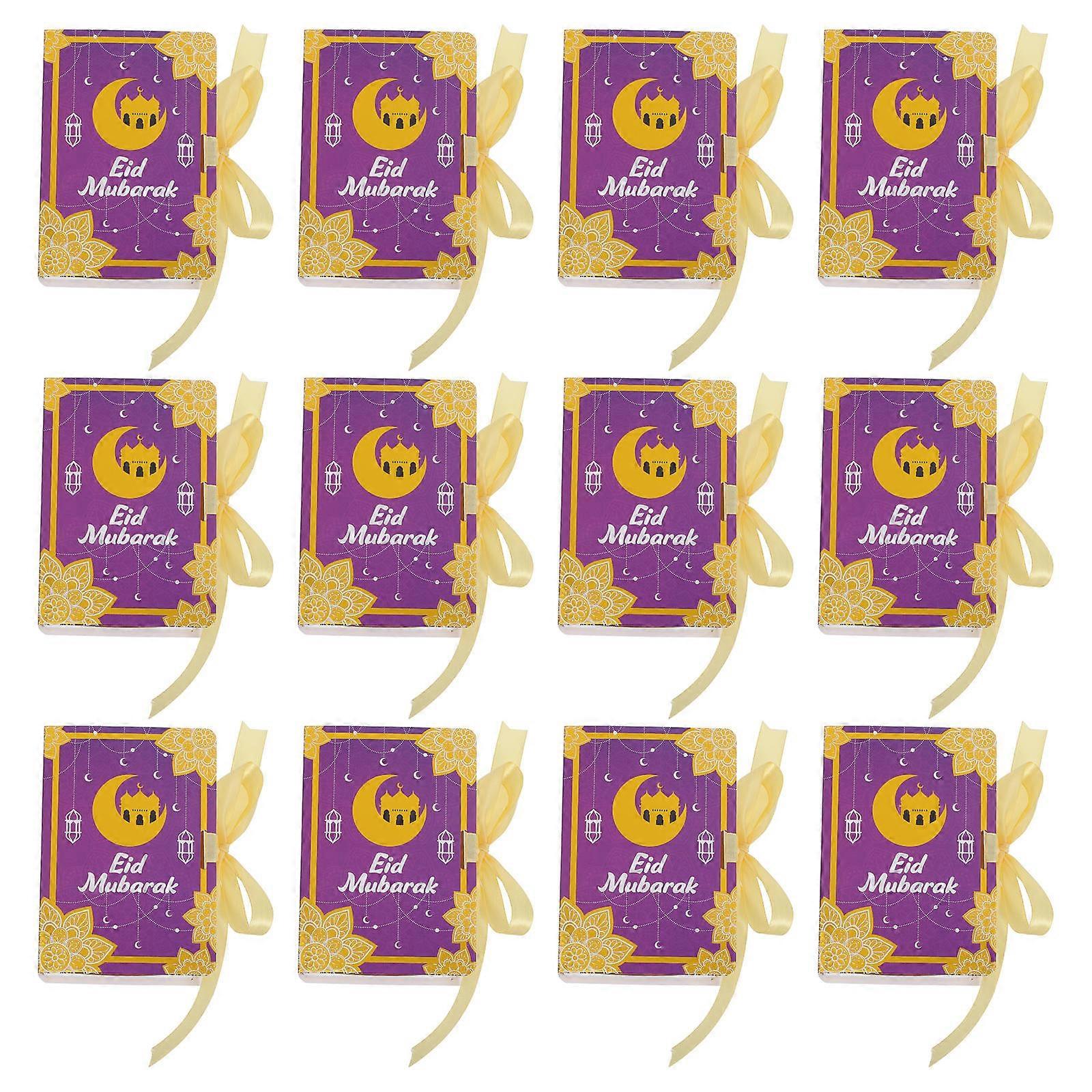 20 Pcs Eid Mubarak Book Shaped Candy Boxes, Paper Sweets Packaging, Decorative Storage Organizers for Party Favors & Ramadan Gifts