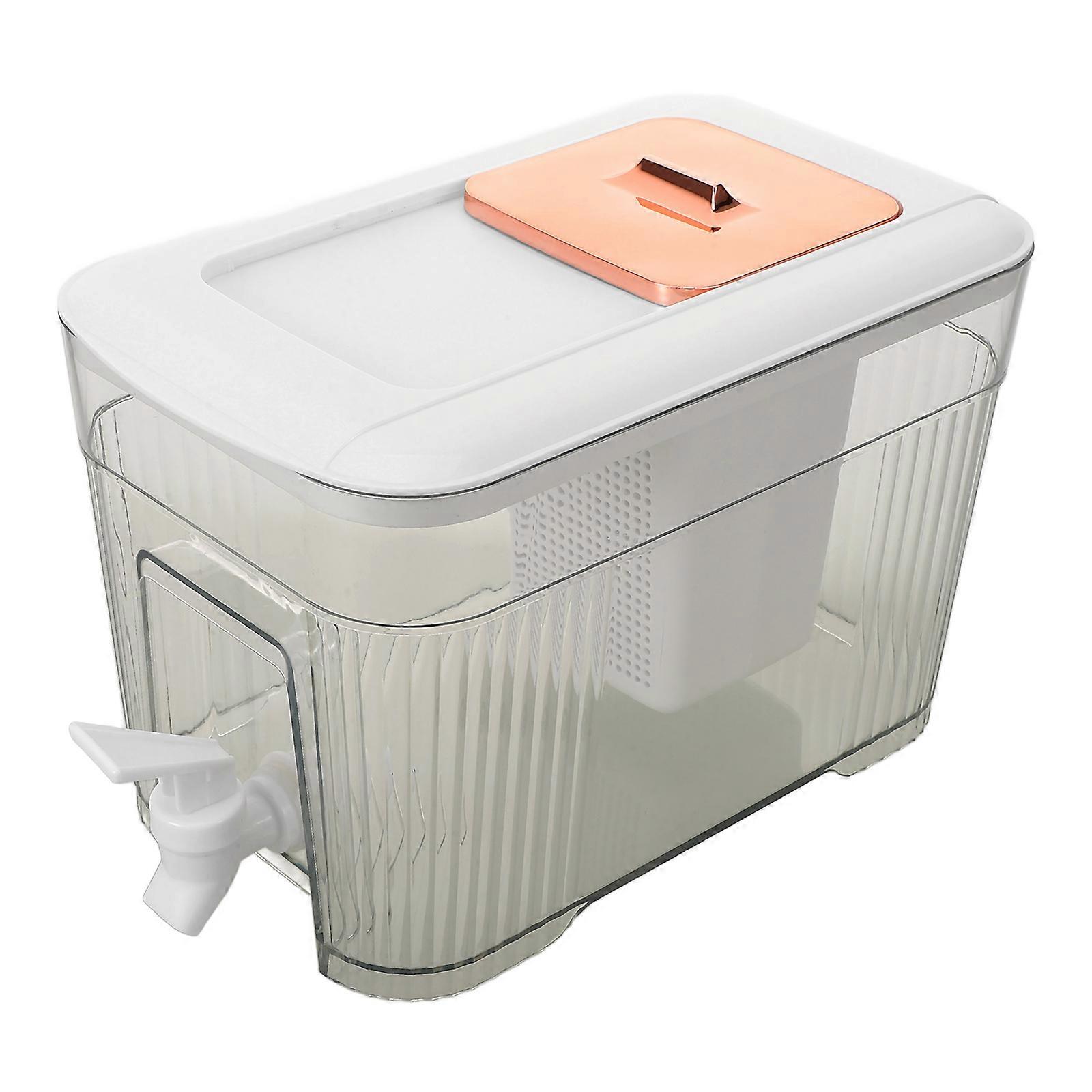 Large Capacity Fridge Water Jug with Faucet   Beverage Dispenser for Home, Parties & Restaurants   Includes Lid for Smooth Pouring, Ideal for Juices,