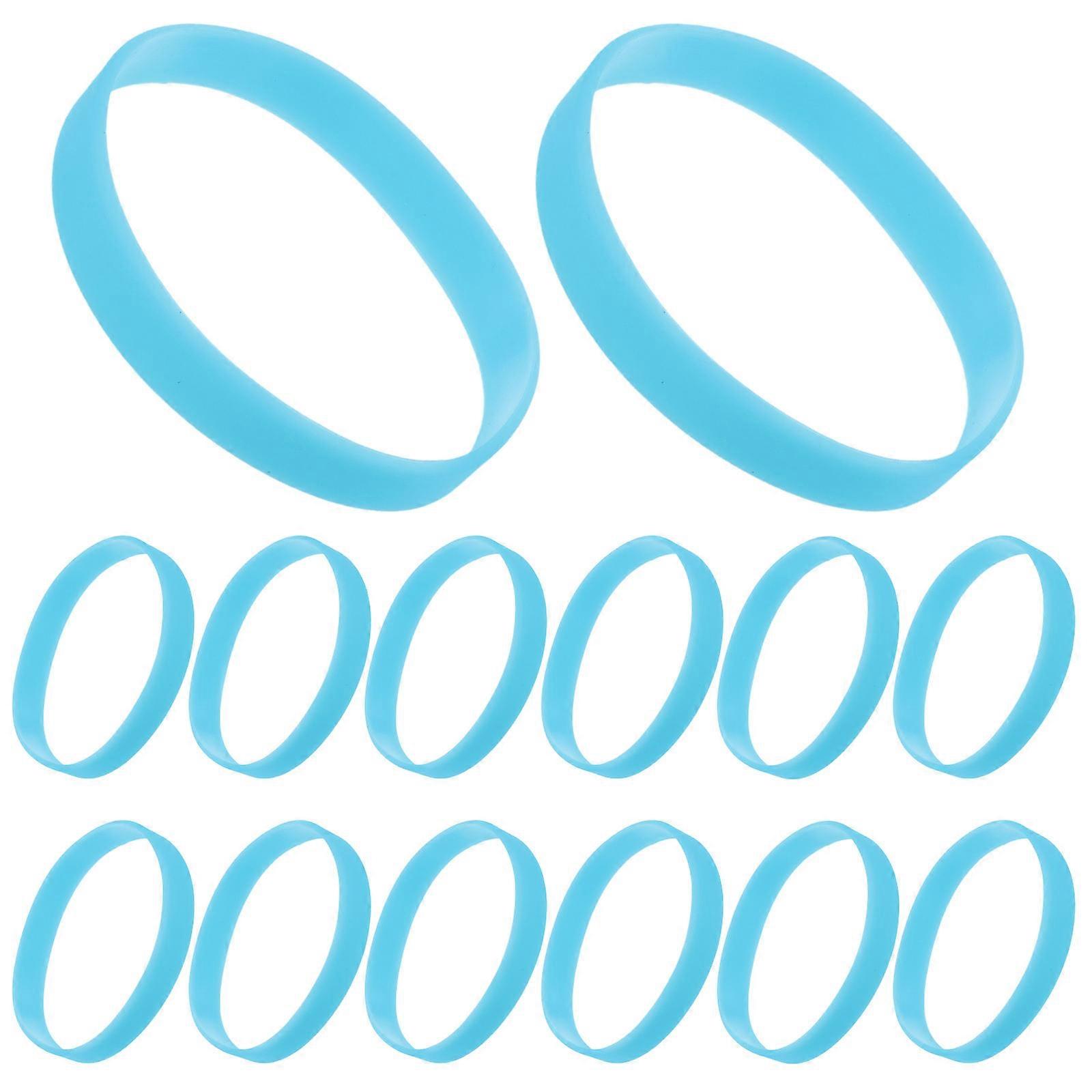 Neon Bracelets Glow In The Dark For Kids And Adults Round Silicone Wristbands For Festivals 8.00X5.00X1.00Cm 20Pcs
