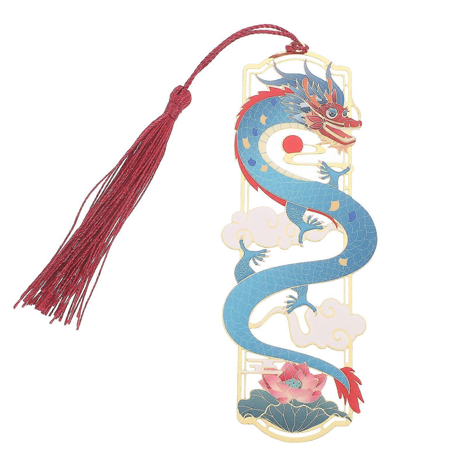 Chinese Style Metal Bookmark Decorative Book Marking Book Lovers 12.30X4.60X0.10CM 1Set