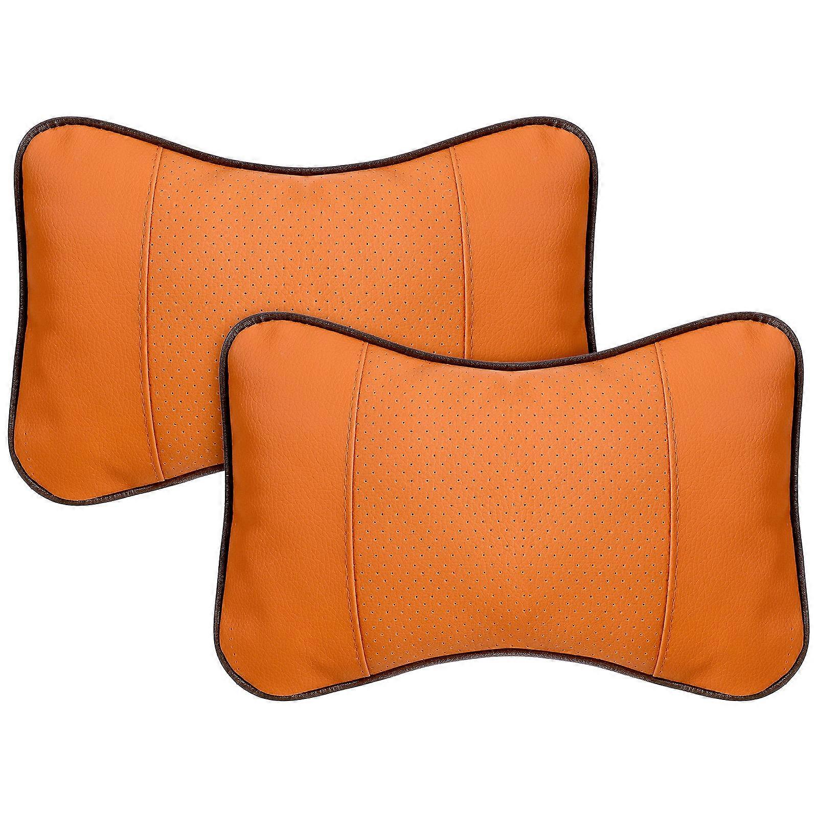 Neck Protector Neck Rest Pillow Designed for Car Use 2Pcs Brown