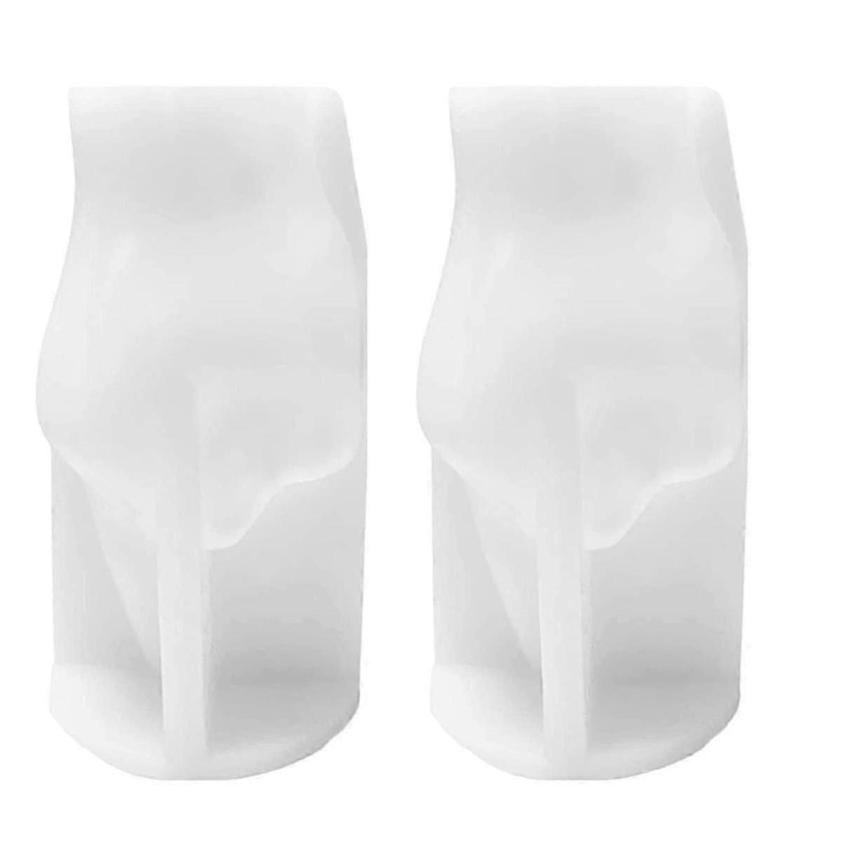 Confezione da 2 stampi per candele in silicone a forma di dito medio, stampi per gesti per sapone in resina per candele, 3.8I