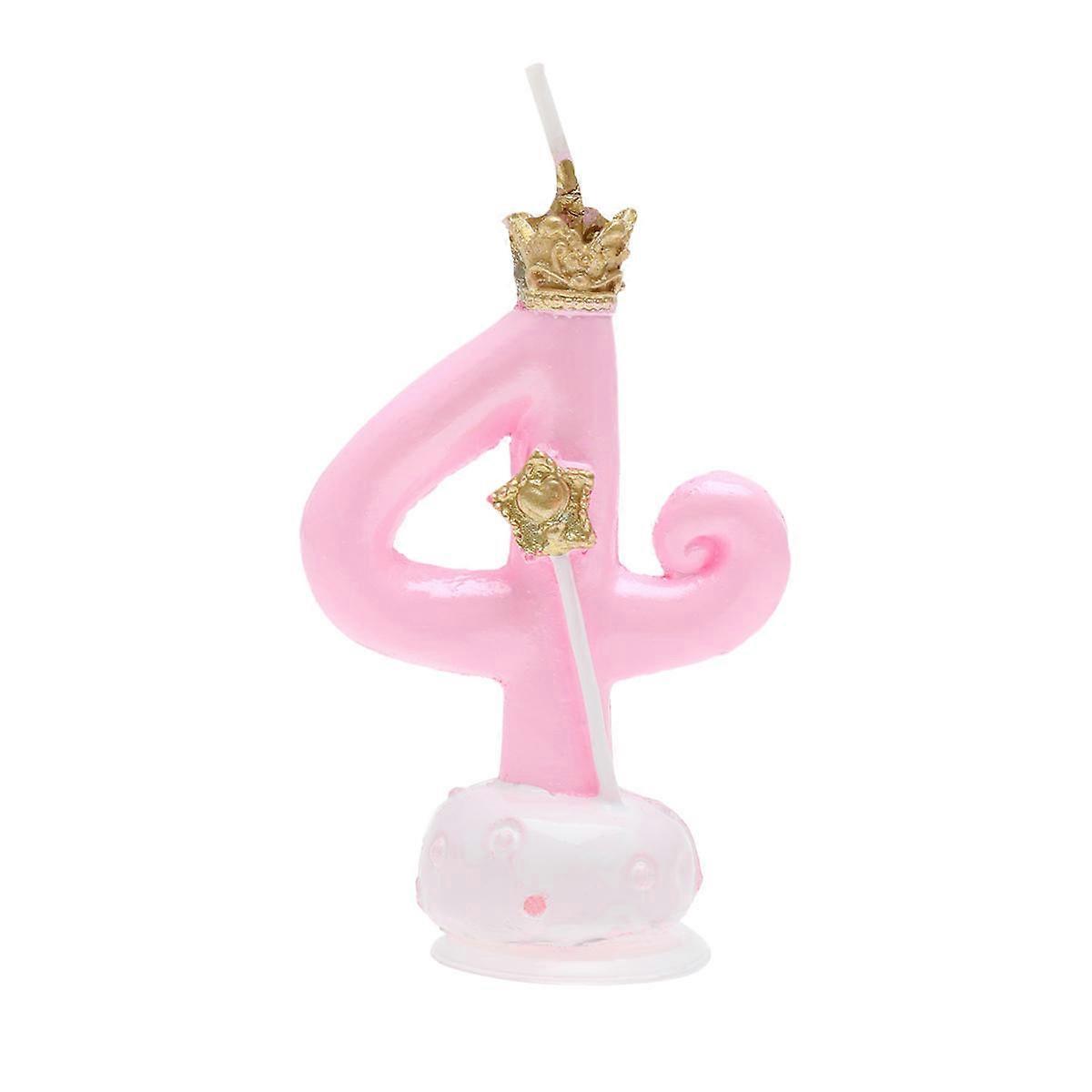 Princess Birthday Candles Pink Crown Design for Children and Parents 1Pack
